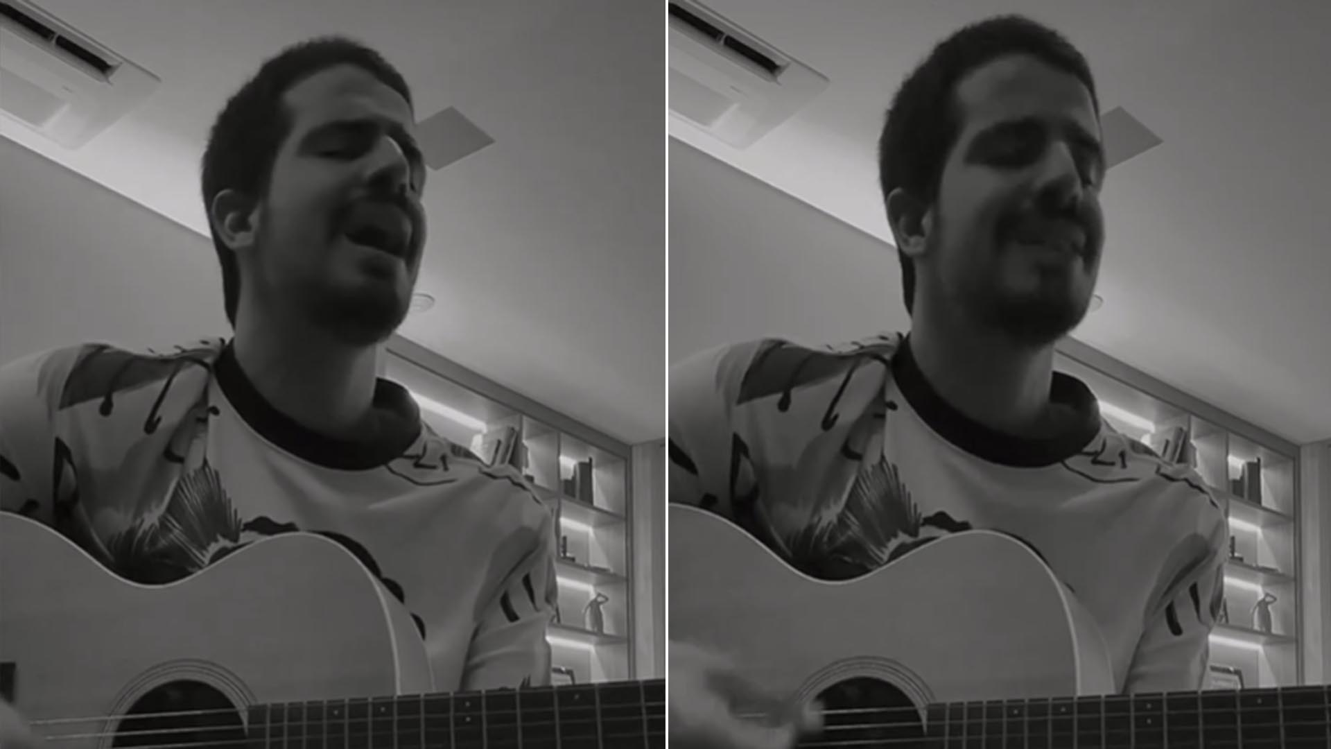 Enzo Celulari solta a voz e canta música de Rubel em novo vídeo: ‘Lindo’