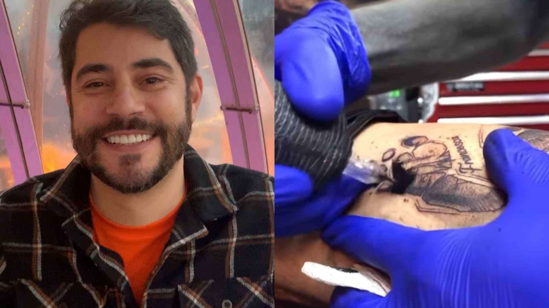 Evaristo Costa faz tatuagem para as filhas: “Amores da minha vida”