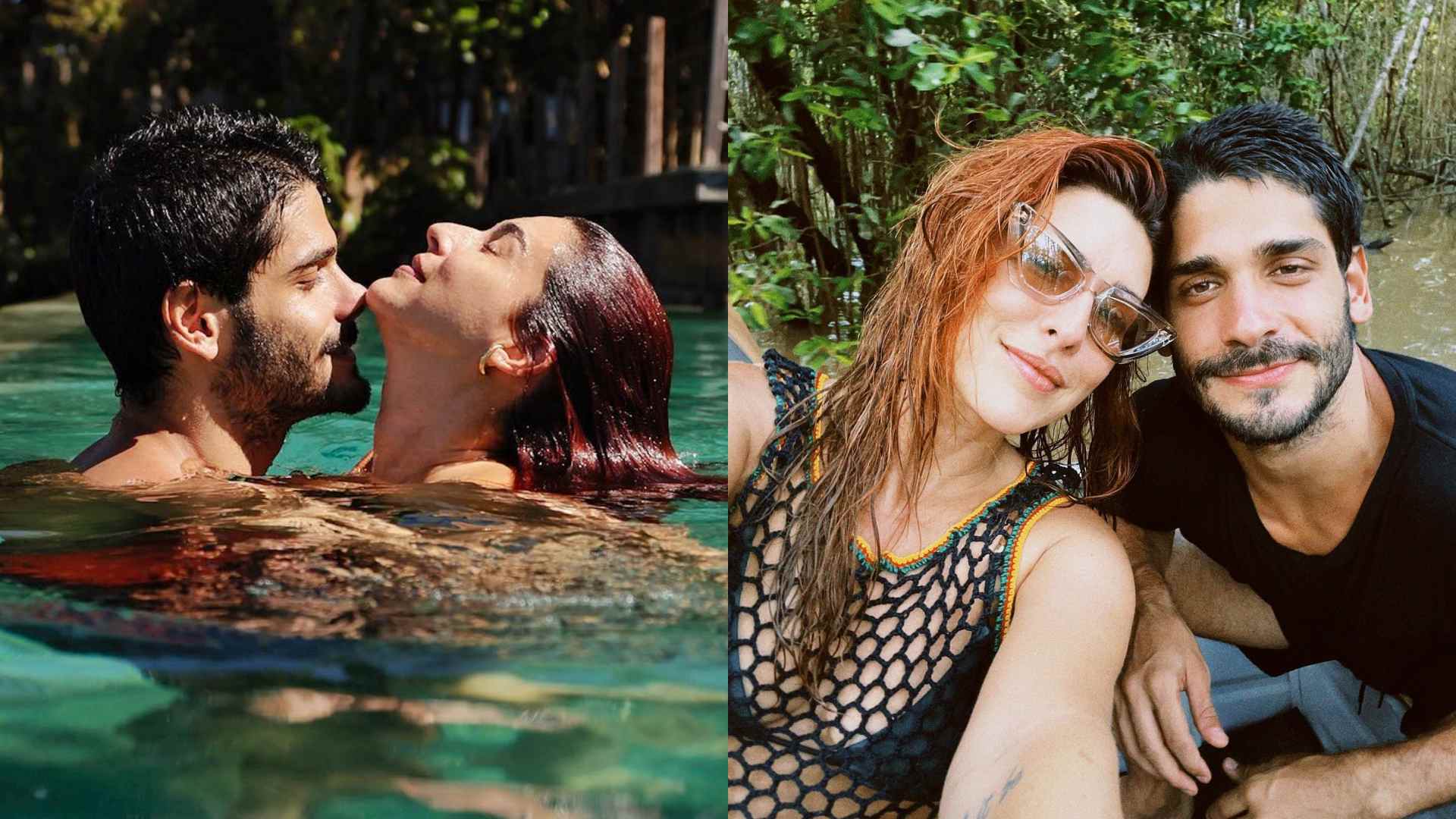 Fernanda Paes Leme surge em clima de romance com o noivo e se declara: “Viver com você é bom demais”