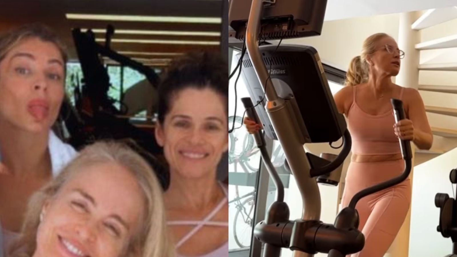 Grazi Massafera, Angélica e Ingrid Guimarães treinam juntas: “Tchurma”
