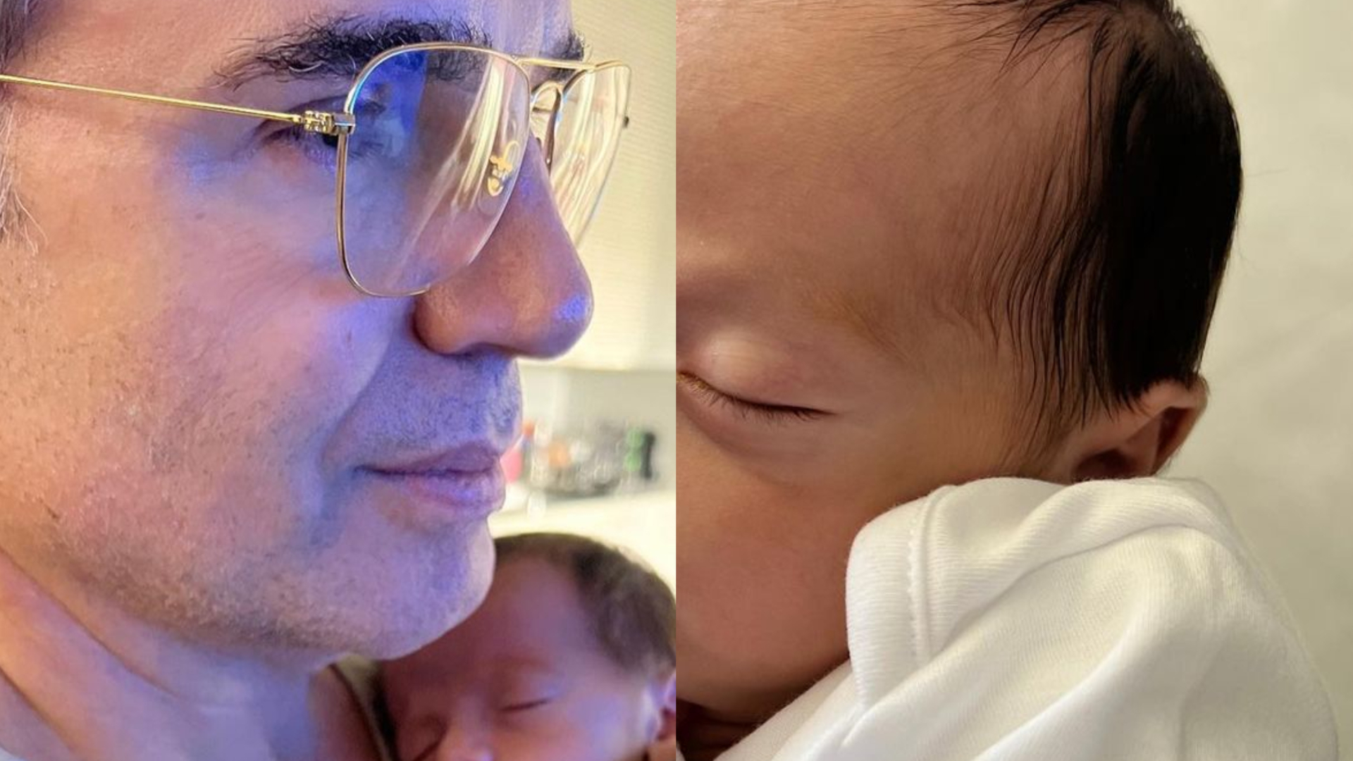 Claudia Raia mostra Luca com o pai e semelhança choca: ”O clone”