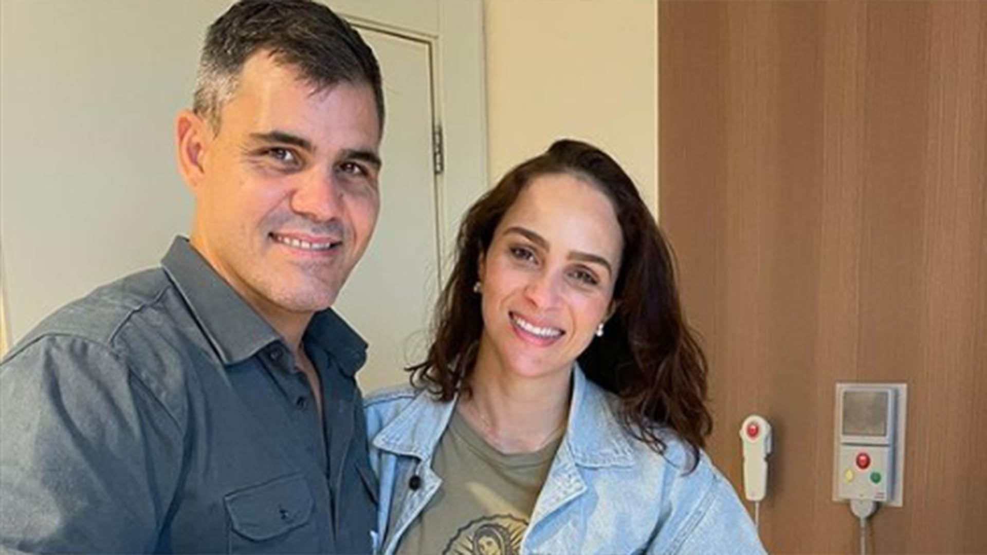 Esposa de Juliano Cazarré diz que a filha caçula ficará internada por alguns dias