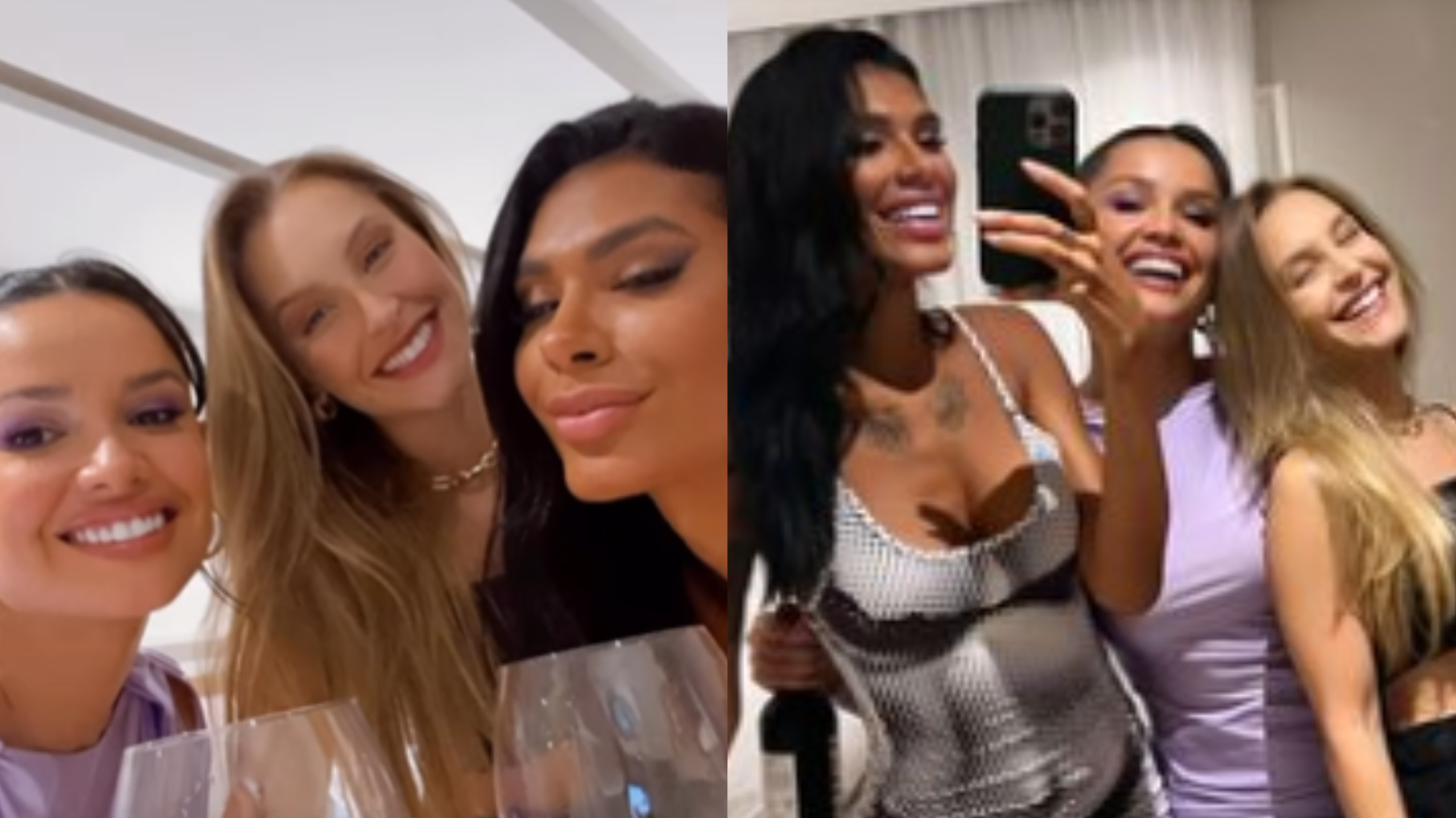Juliette, Pocah e Carla Diaz se reencontram em noitada no Rio