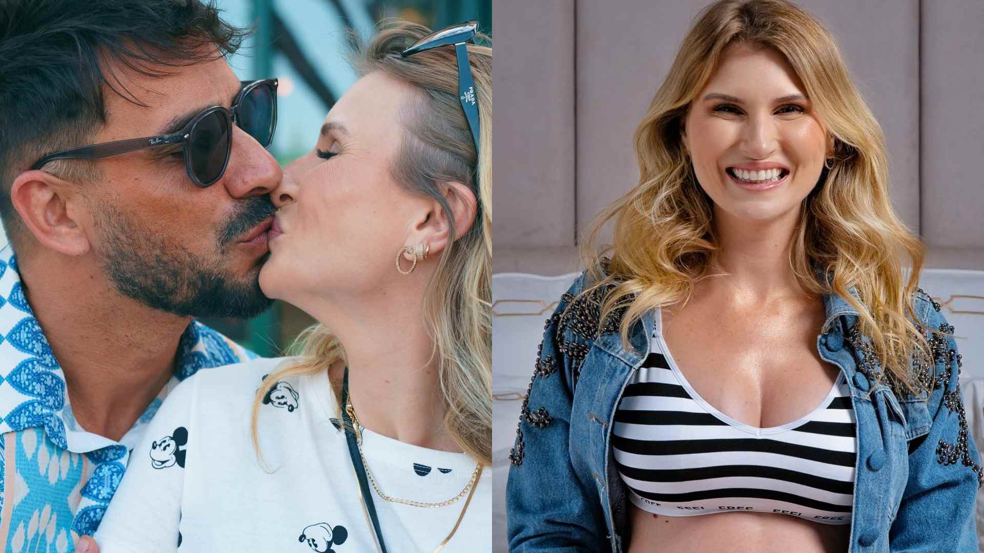 Julio Rocha mostra o barrigão de grávida da esposa e se declara: “Você é guerreira”