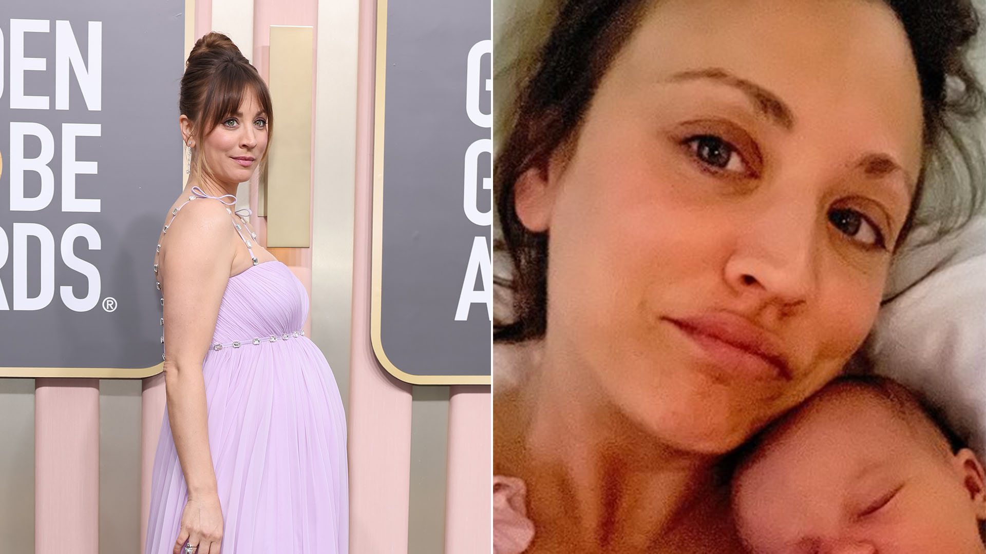 Kaley Cuoco, da série The Big Bang Theory, apresenta a filha recém-nascida, Matilda