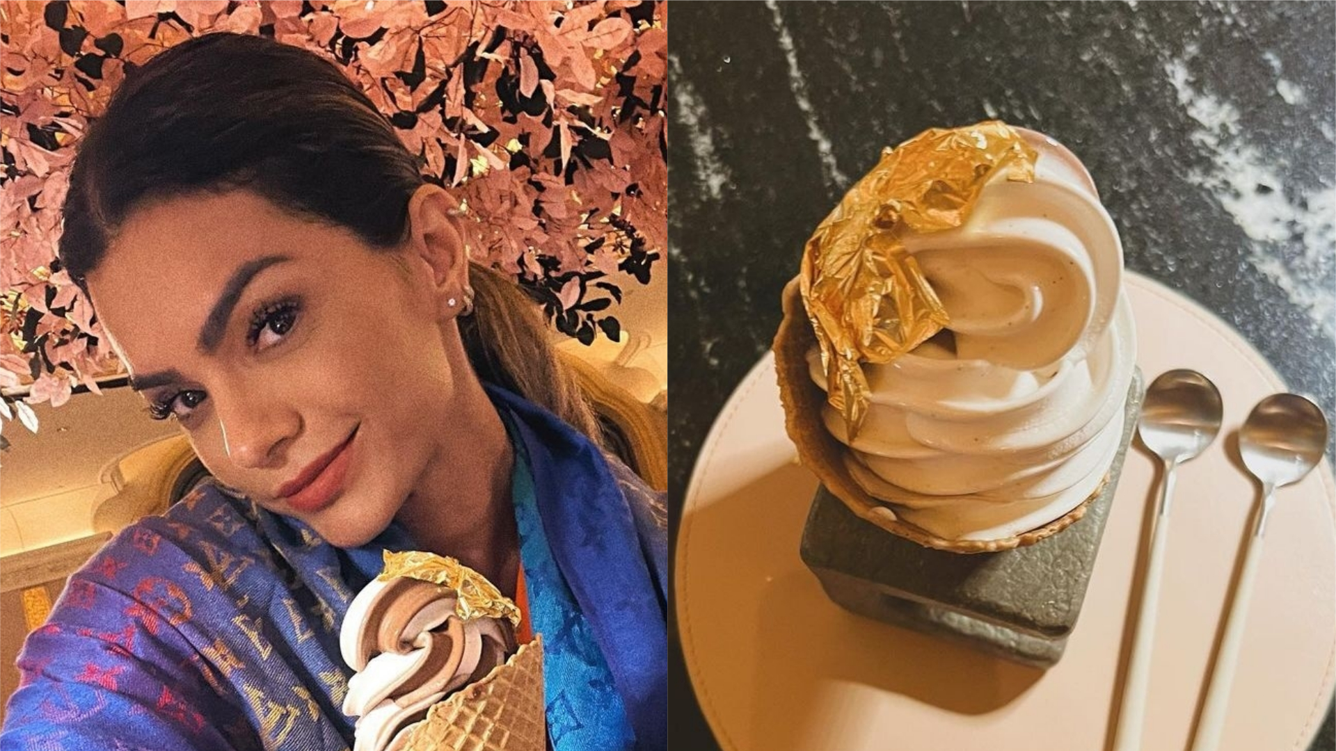 Kelly Key toma sorvete com ouro em Dubai: “Tem capuccino com ouro também”