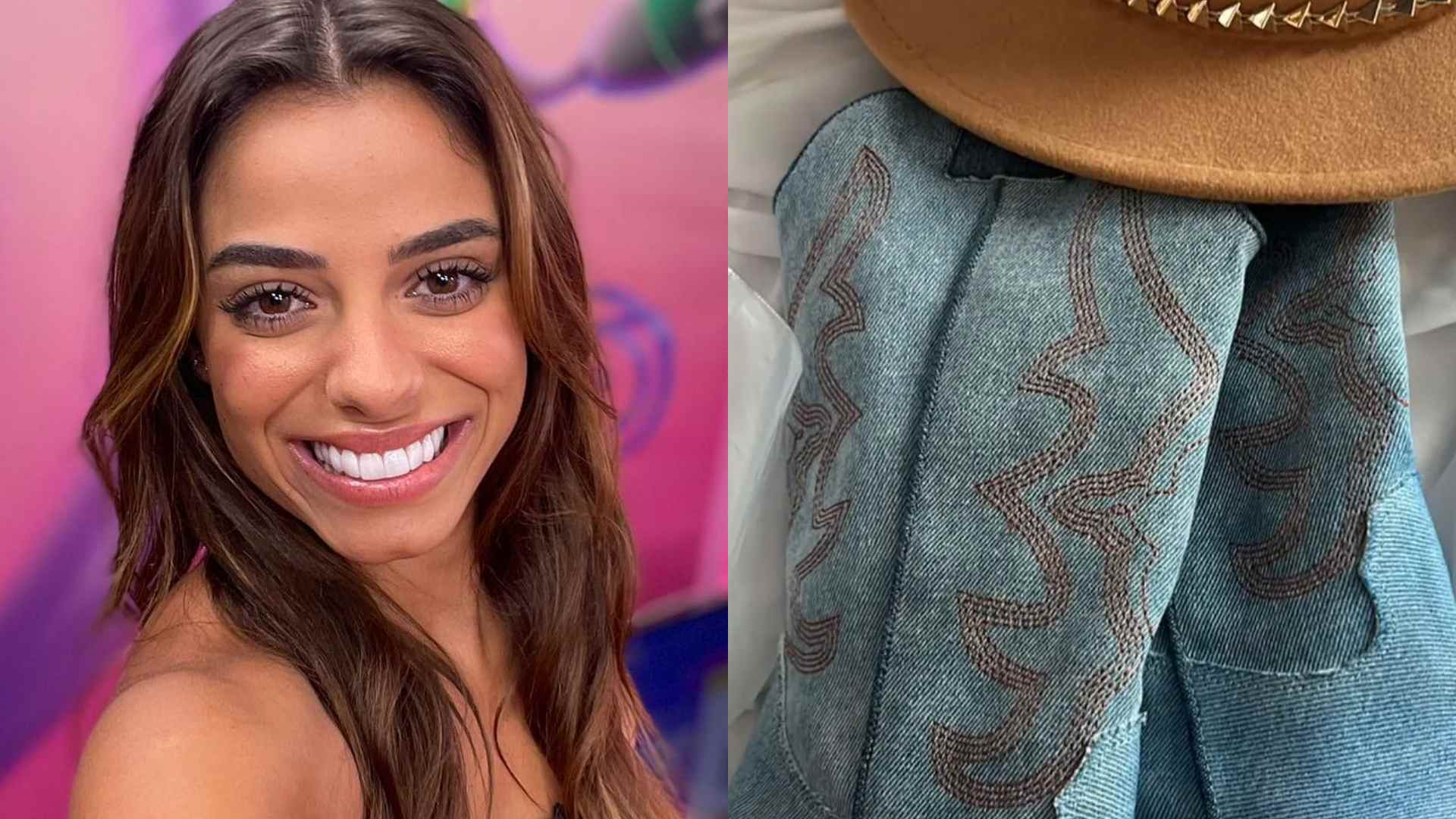 Ex-BBB Key Alves é presenteada pelos fãs com botas e chapéu de cowboy: “Muito cowgirl”