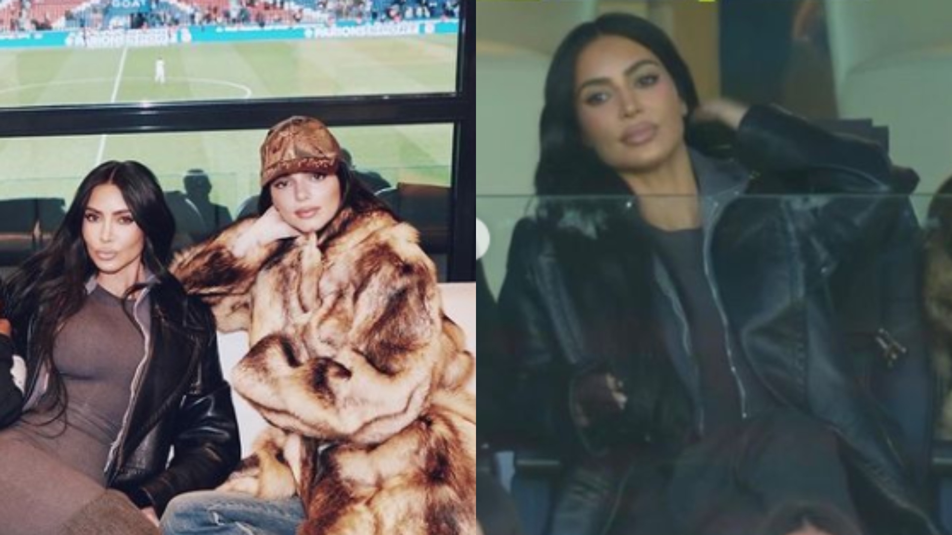 Kim Kardashian leva filhos para jogo do Paris Saint-Germain, na França