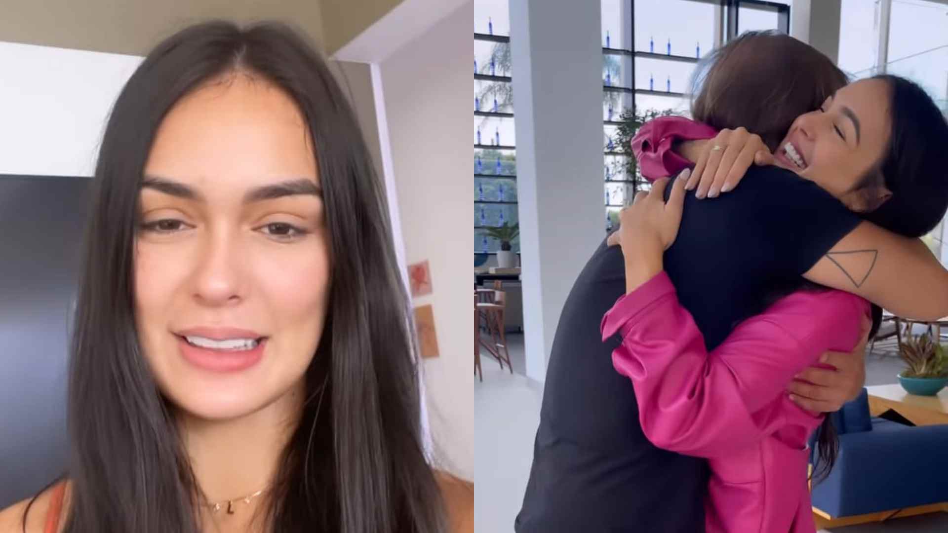 Fora do BBB 23, Larissa encontra pai e madrasta de Bruna Griphao: “Família incrível”
