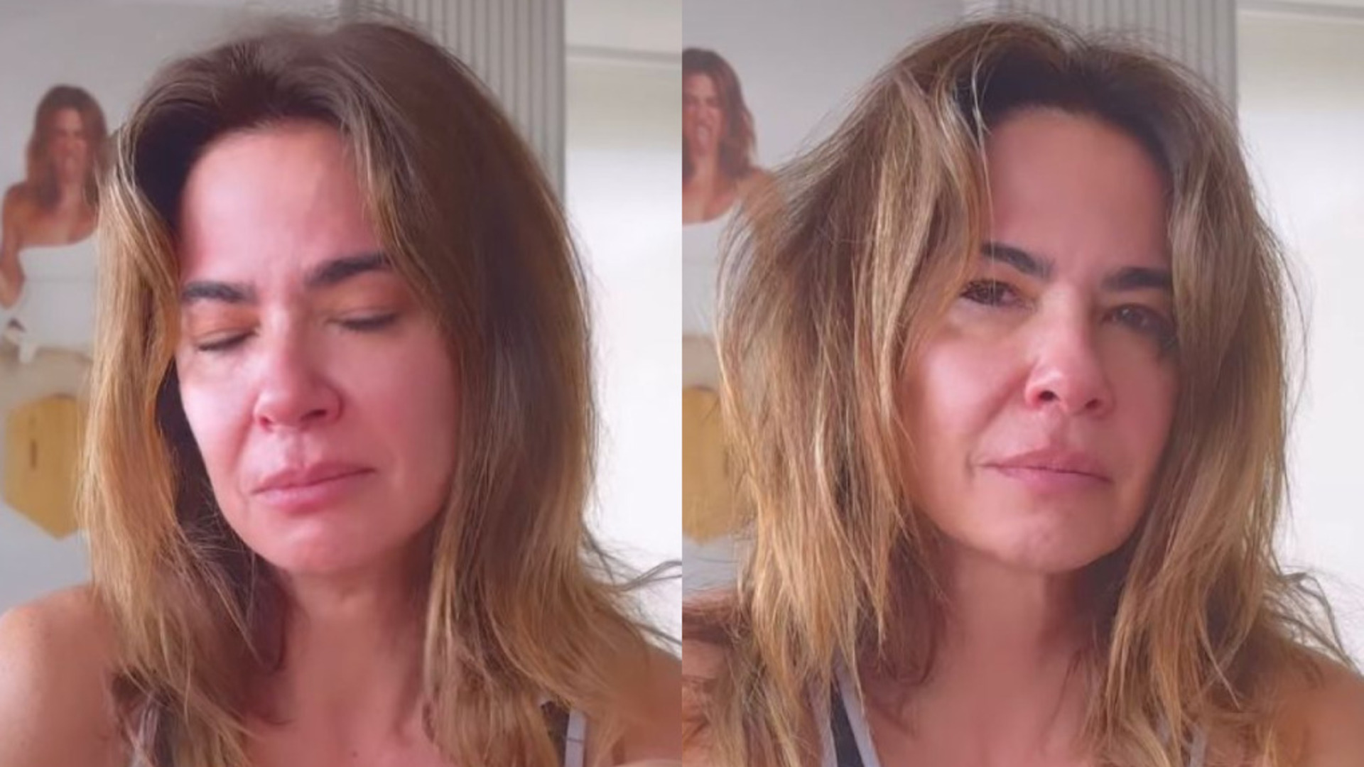 Luciana Gimenez cai no choro ao conseguir mexer um pouco dos dedos dos pés