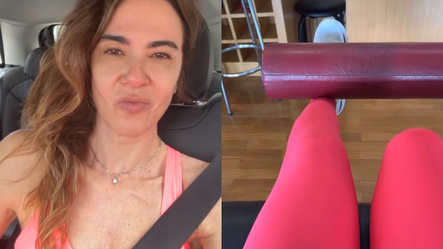 Luciana Gimenez treina perna na academia e comemora recuperação rápida!