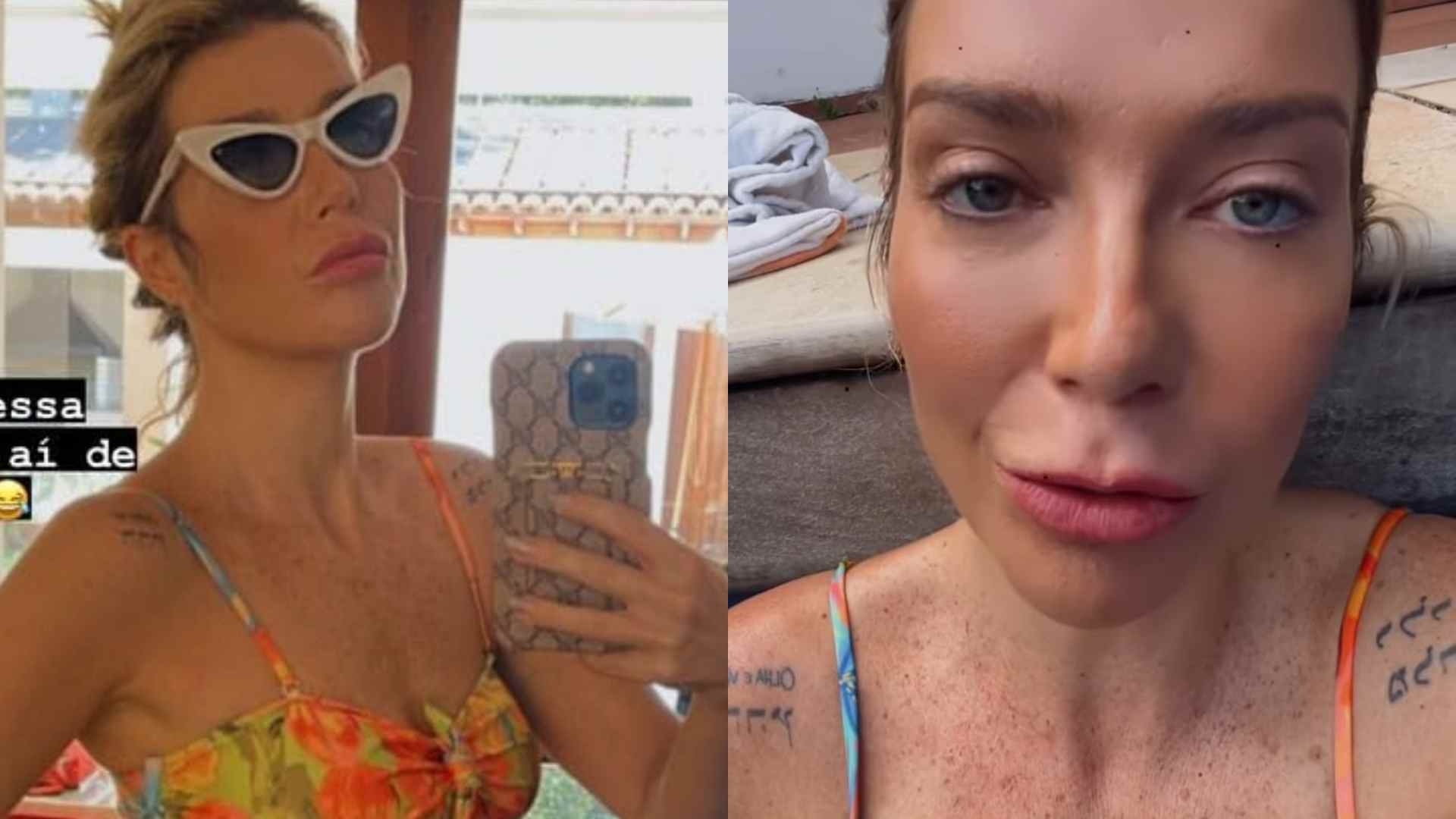 Após sofrer queda, Luiza Possi exibe barriga negativa ao surgir de biquíni