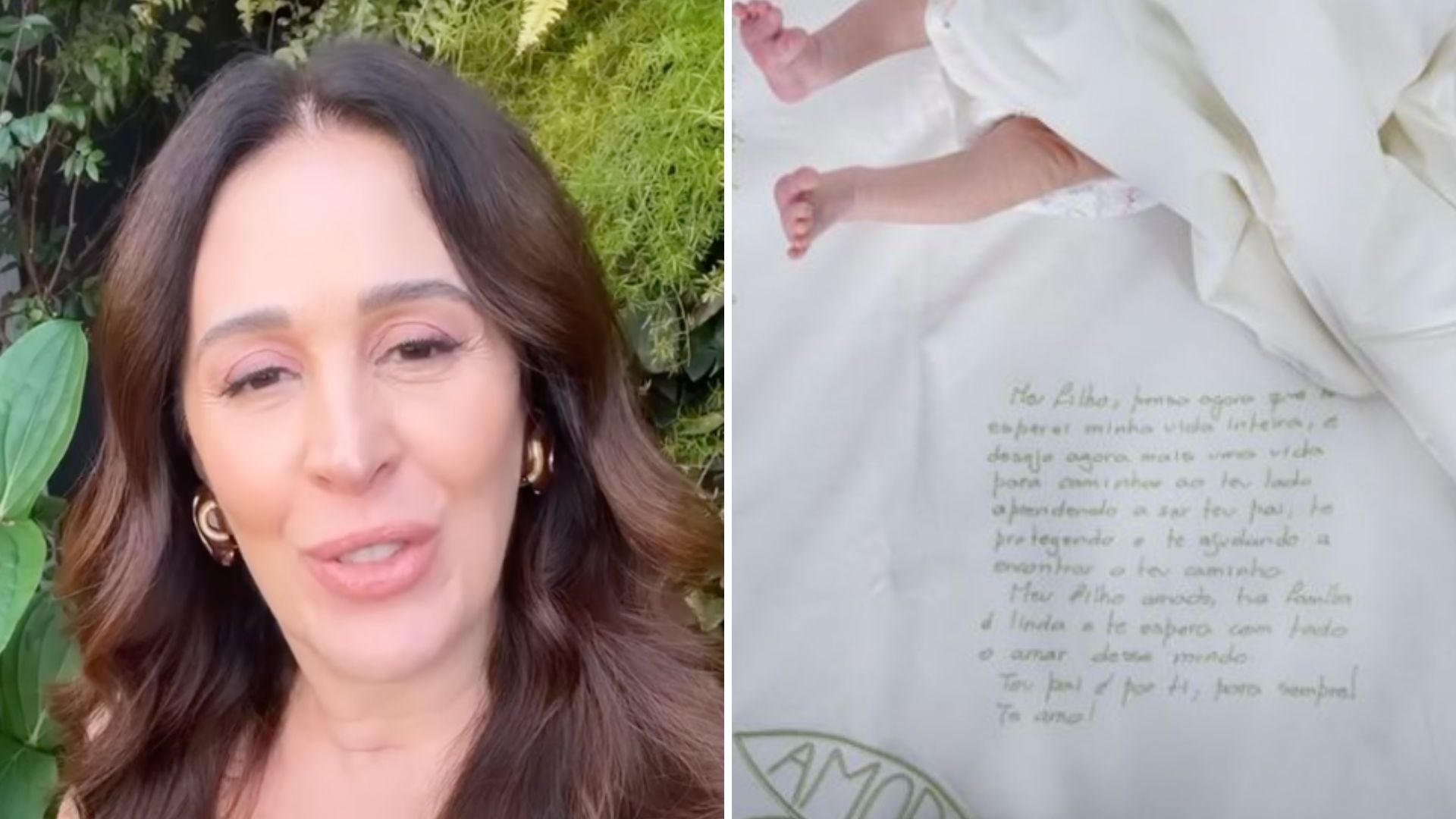 Claudia Raia mostra filho enrolado em presente emocionante: “A manta dos desejos”