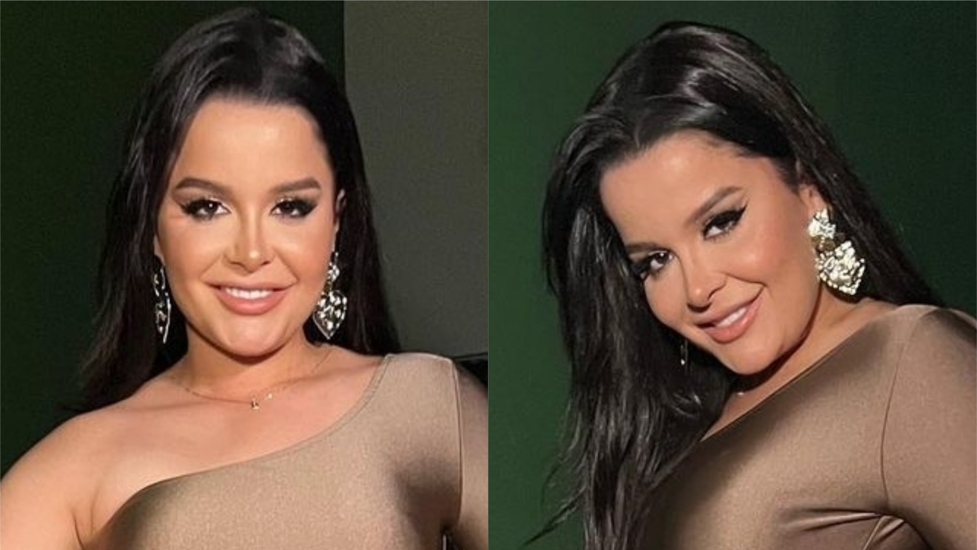 Maraisa esbanja sensualidade em vestido com aberturas laterais: “Toda mulher quando termina fica mais bonita”