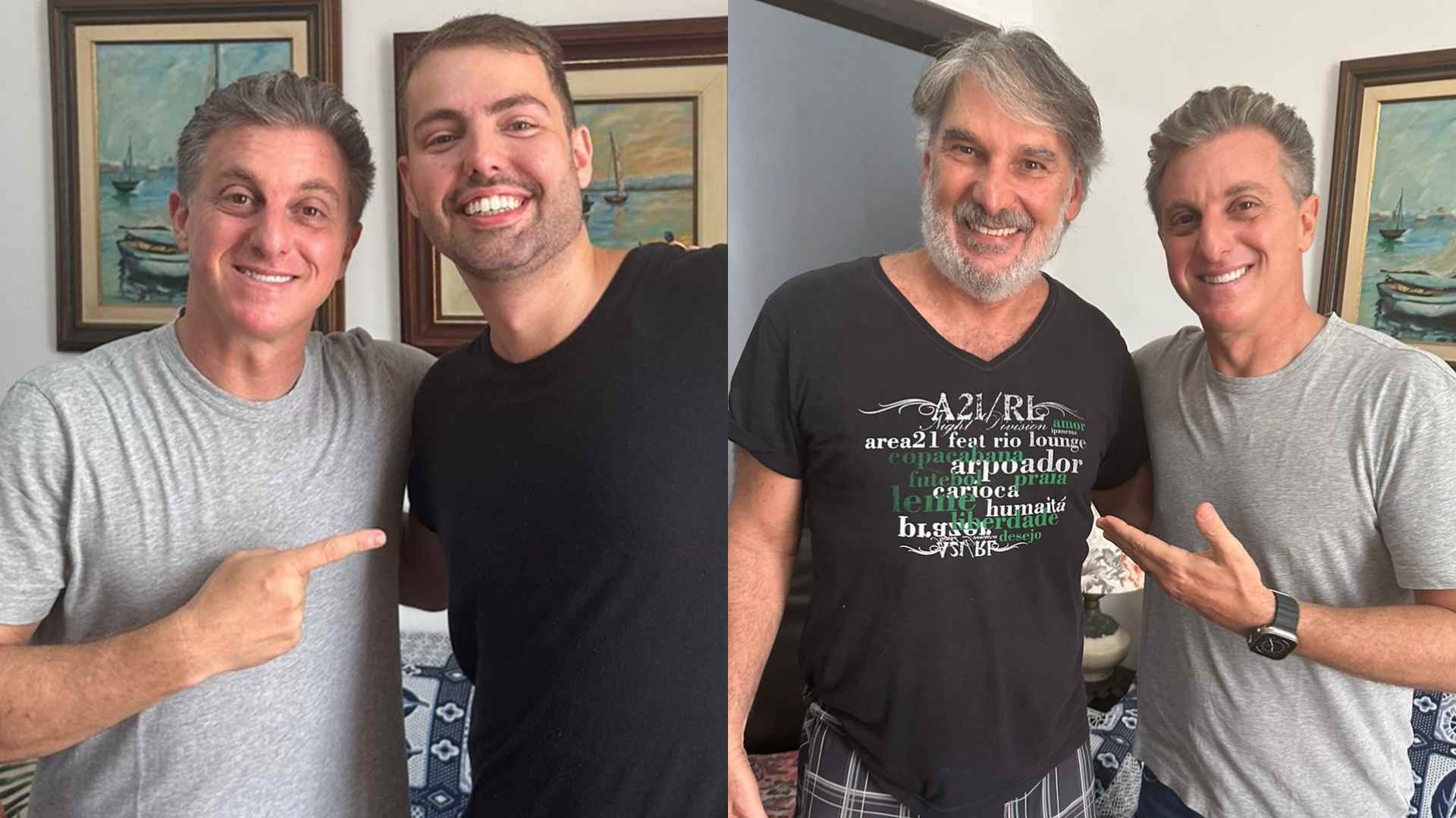 Matheus Costa trolla o pai com ajuda de Luciano Huck: “Foi muito legal”