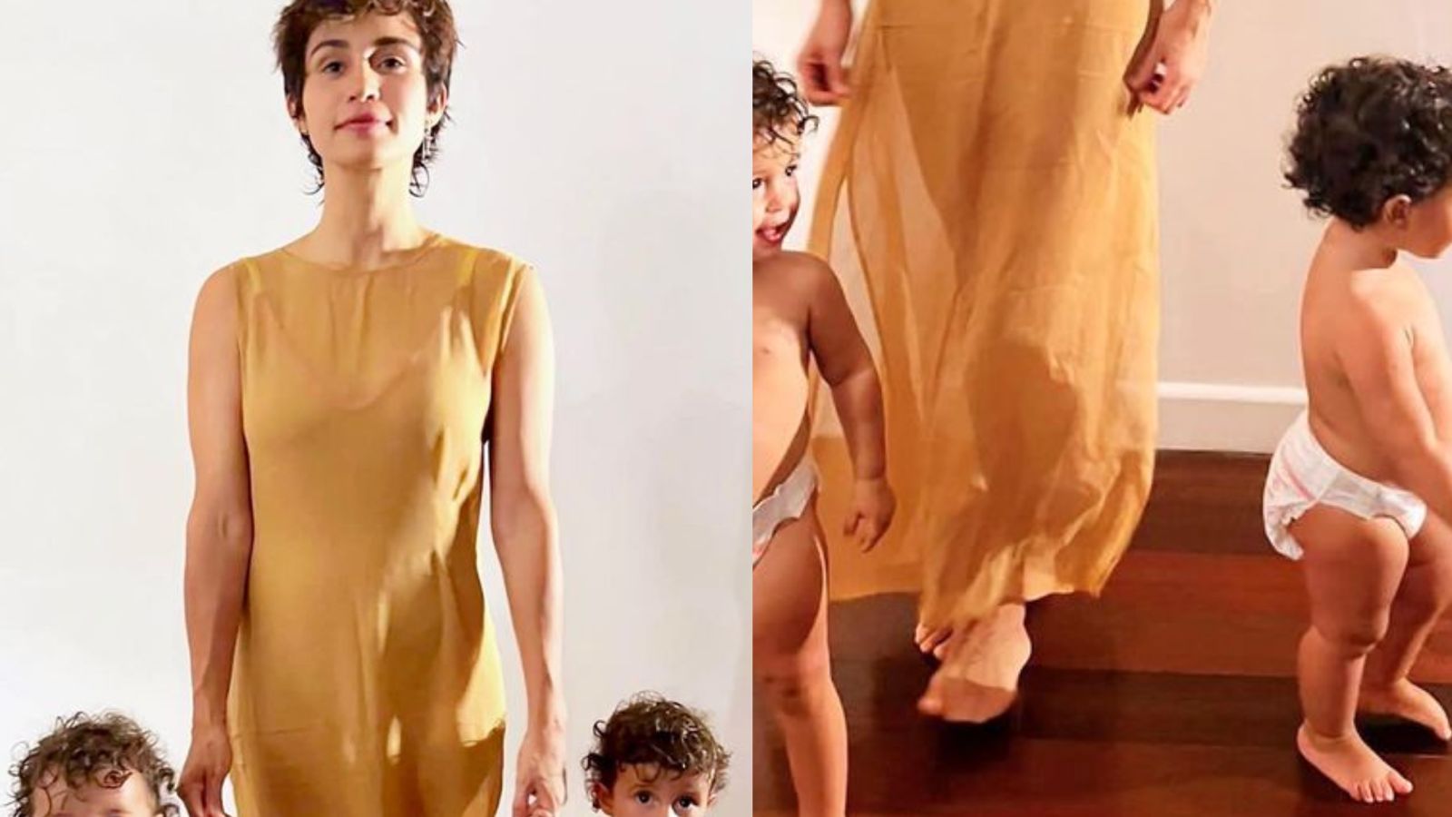 Nanda Costa posa com as filhas e fãs brincam com semelhanças “Trigêmeas”