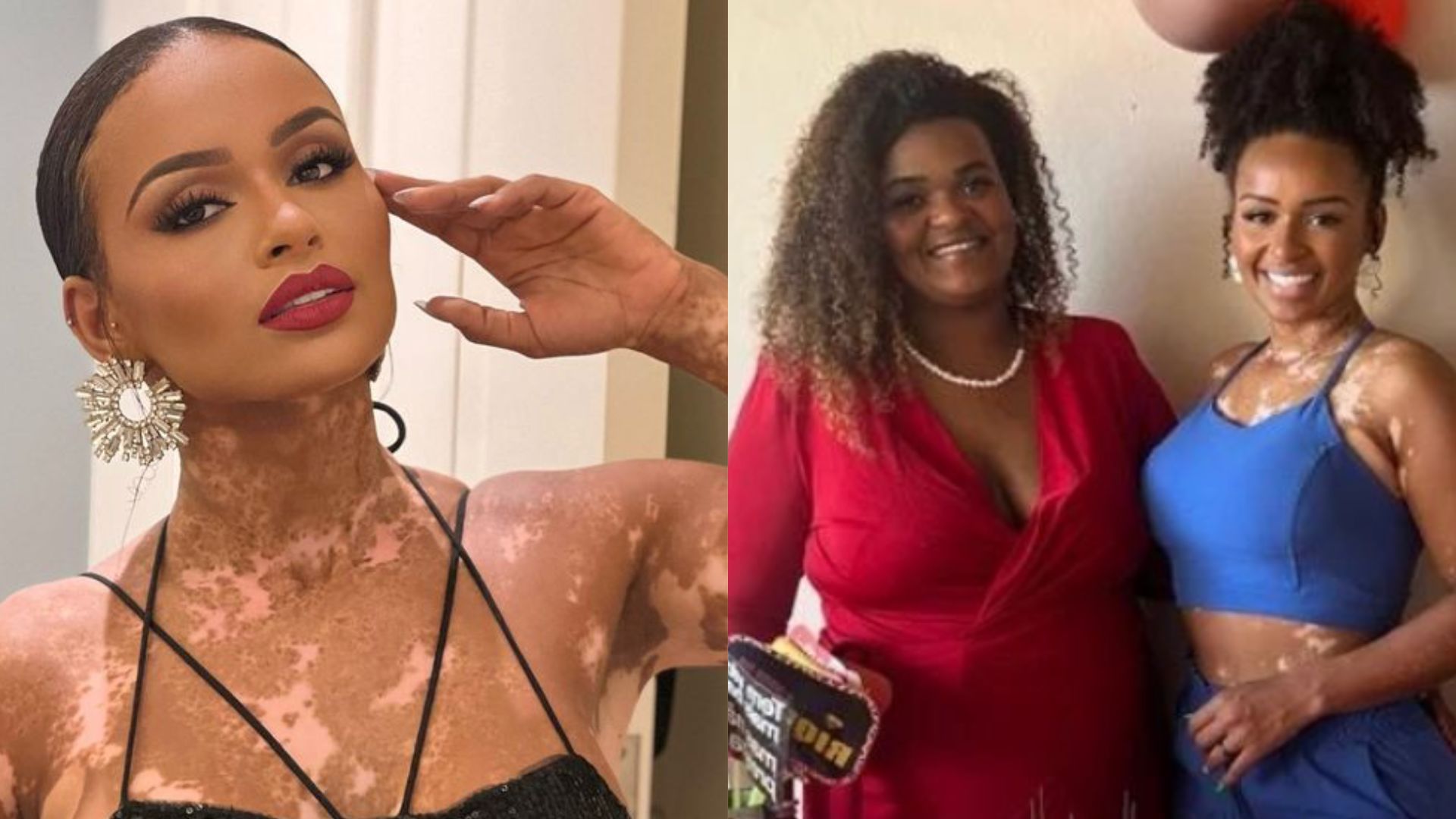 Natália Deodato surpreende ao mostrar fotos com a mãe, grávida de nove meses