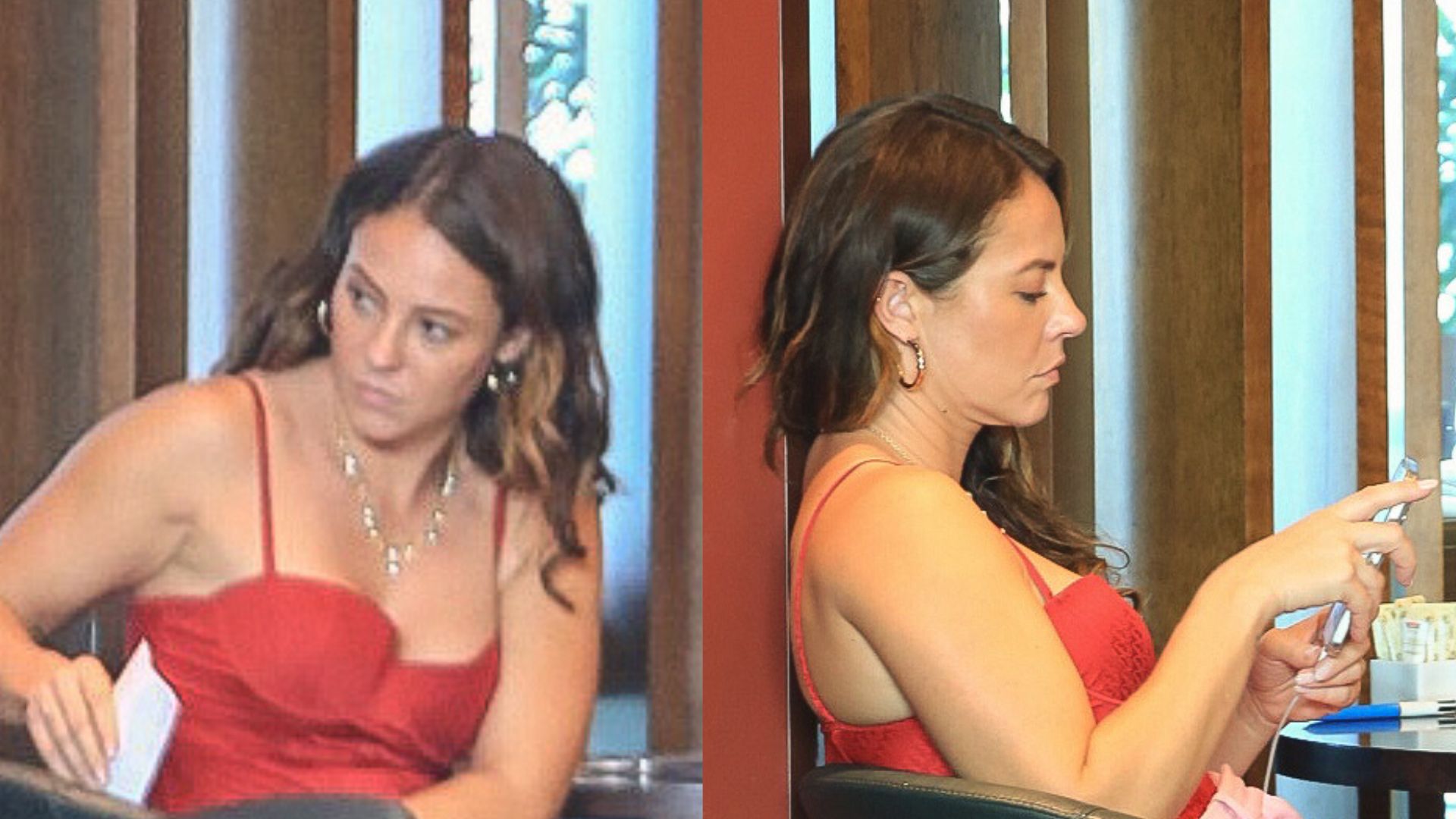 Paolla Oliveira surge com a cara ‘emburrada’ durante almoço no Rio de Janeiro