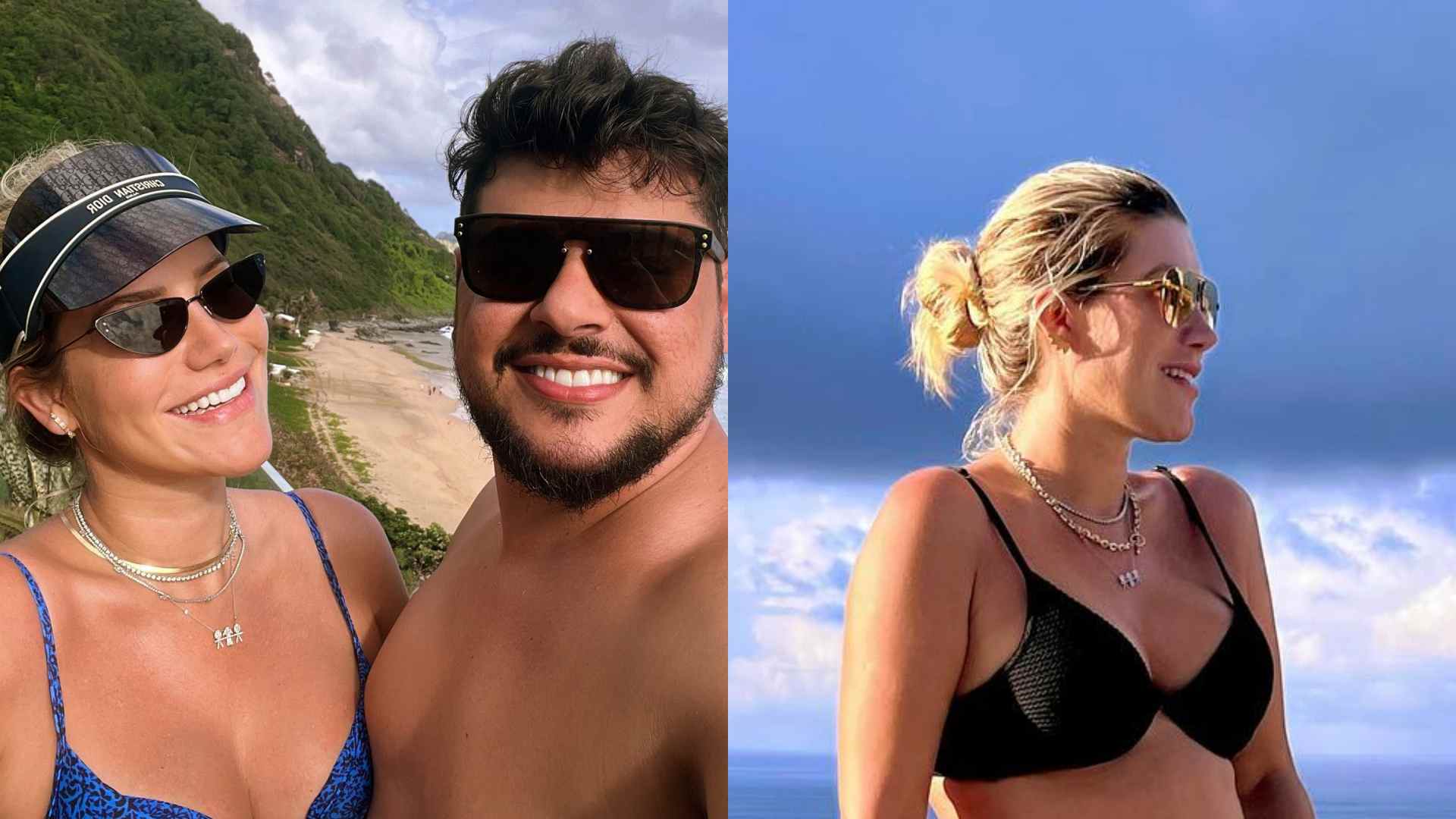 Grávida pela terceira vez, mulher do cantor Cristiano exibe barriguinha em clique de biquíni