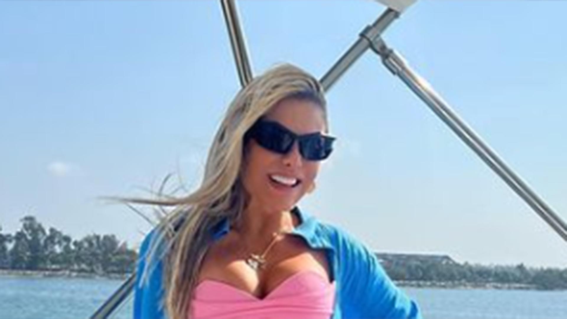 Esposa de Leonardo deixa a barriga reta de fora e Virginia Fonseca reage: ‘Gata’