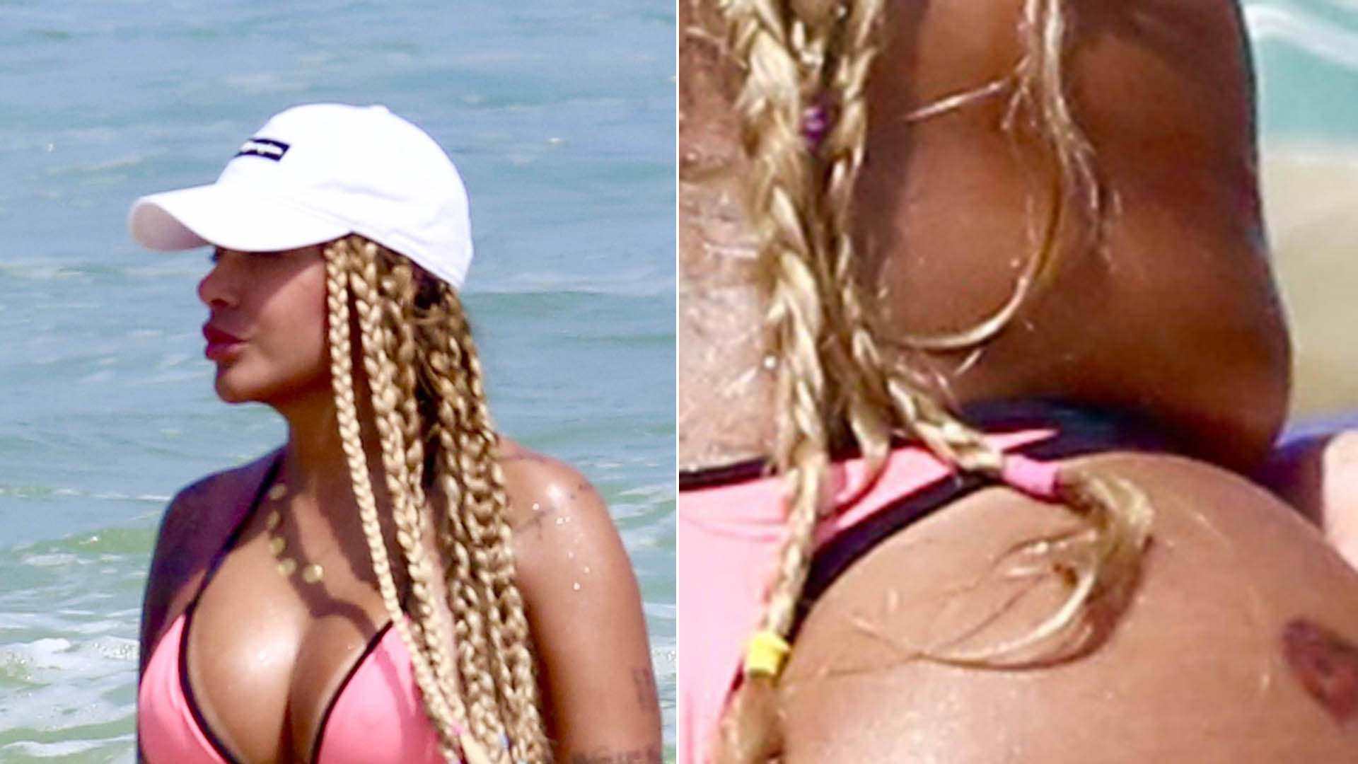 Irmã de Neymar Jr, Rafaella Santos deixa o bumbum poderoso de fora em dia na praia