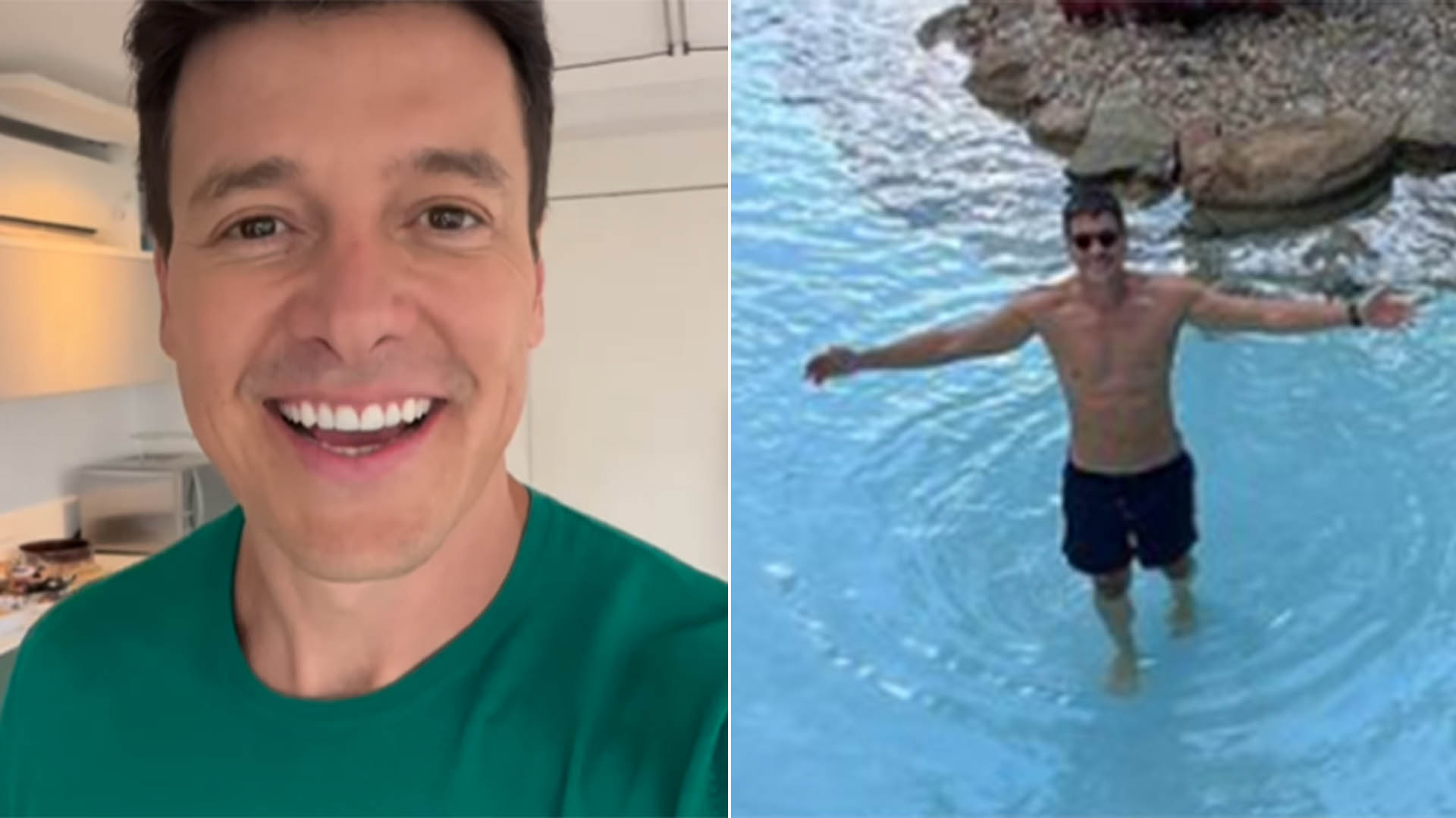 Rodrigo Faro exibe foto da piscina luxuosa de sua mansão: ‘Vamos com tudo!’