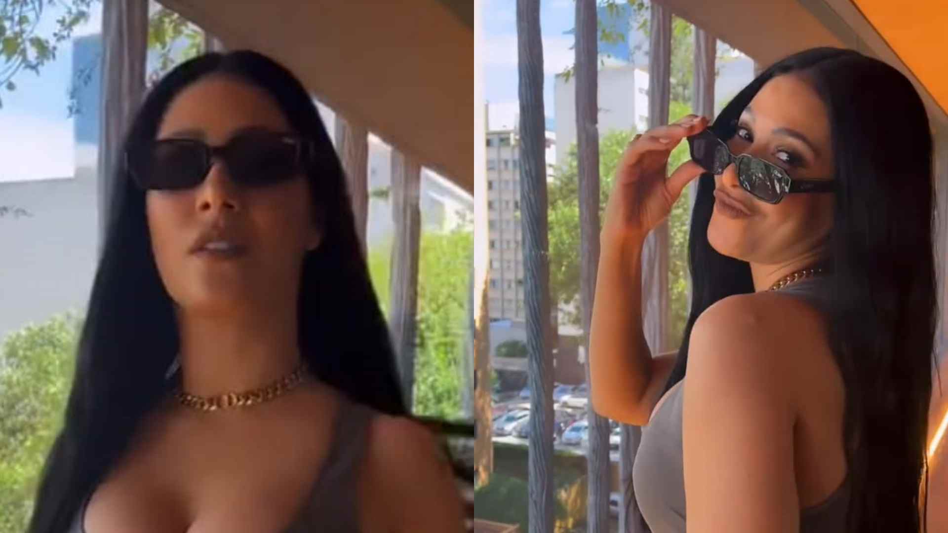 Com vestido justíssimo e decotado, Simaria chama atenção ao ostentar curvas perfeitas: “Que mulherão”