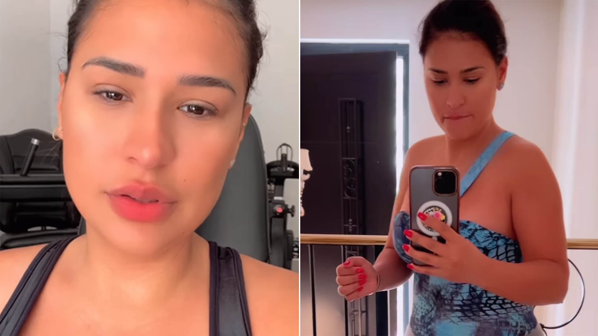 Simone surge com look justíssimo para treinar na academia