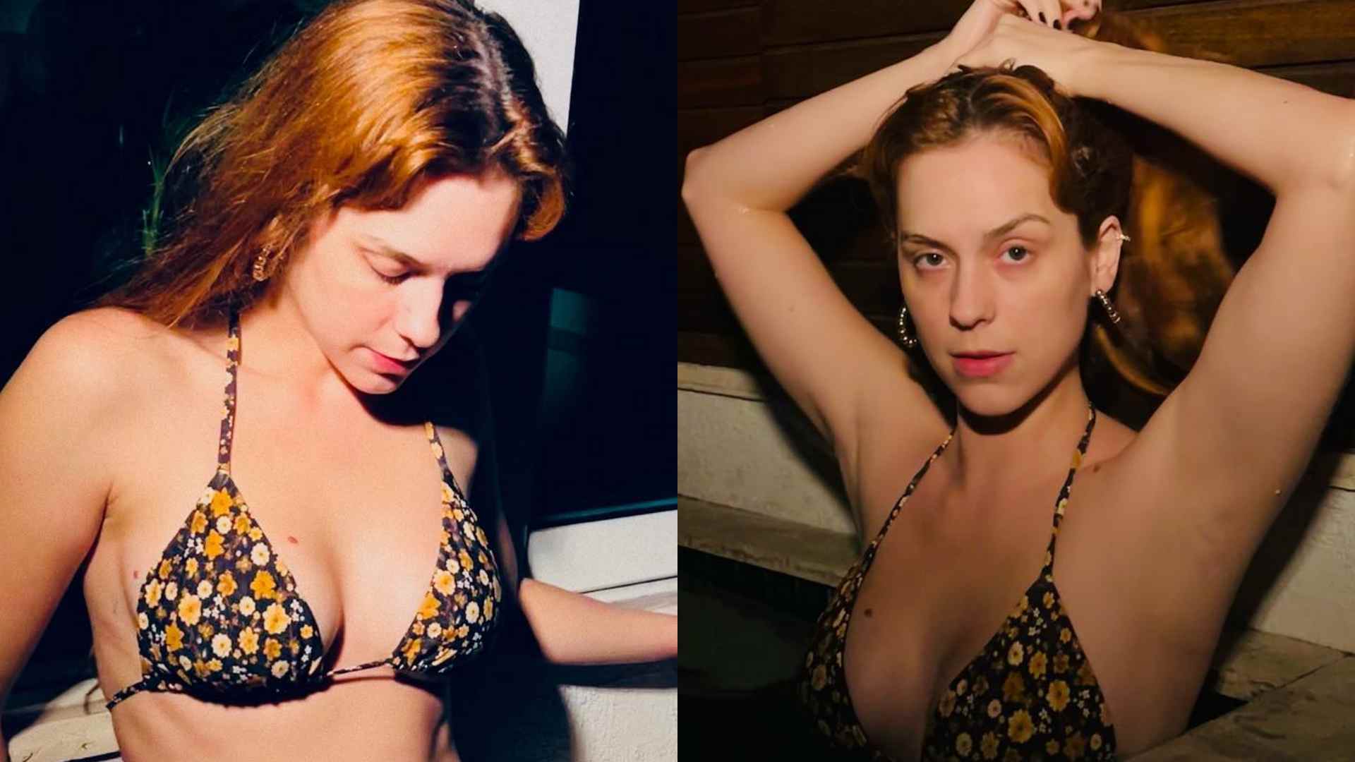 Discreta, Sophia Abrahão chama atenção ao exibir barriga negativa em cliques de biquíni