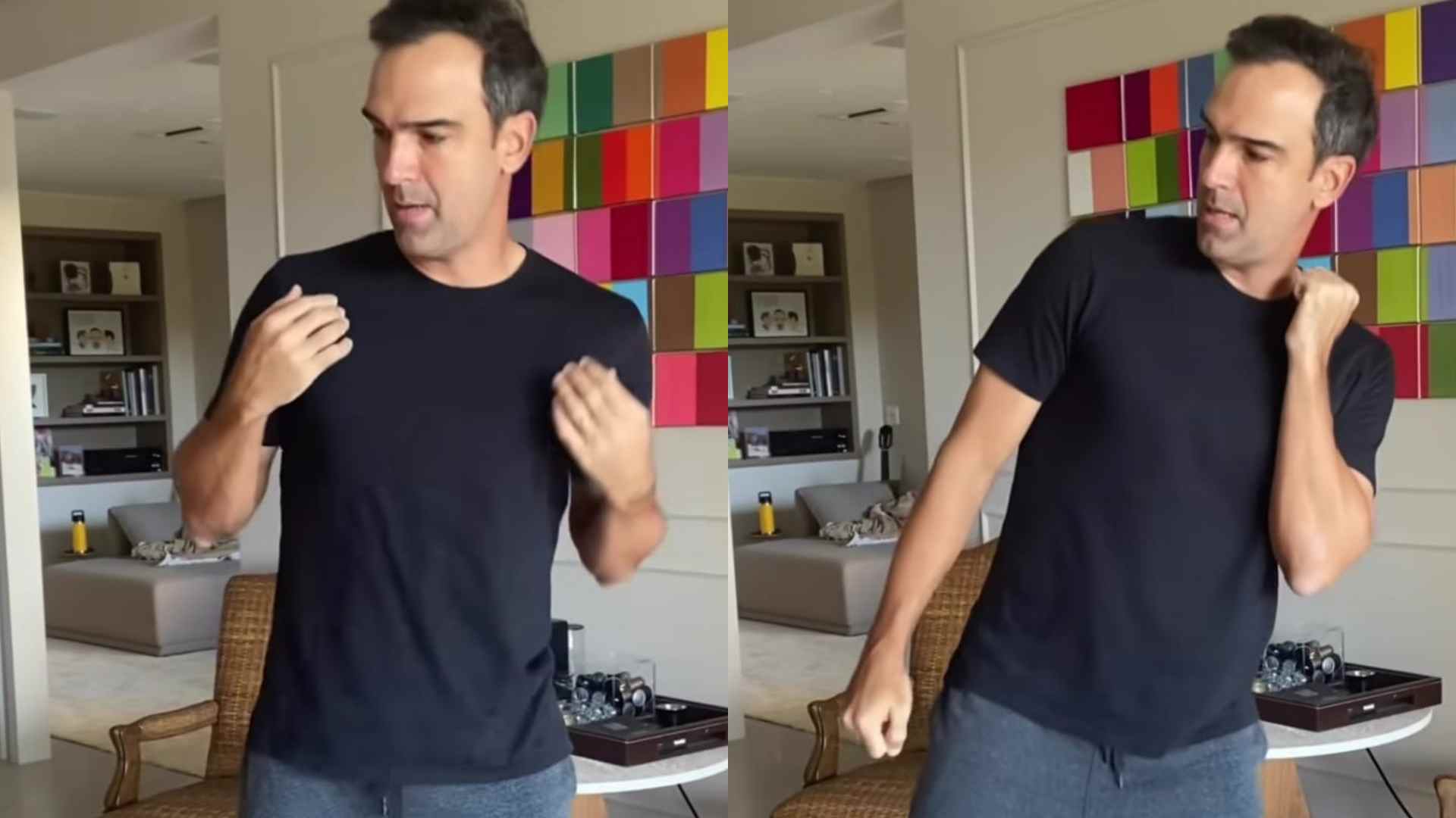 Tadeu Schmidt aceita desafio e posta vídeo dançando: “Calando os críticos”