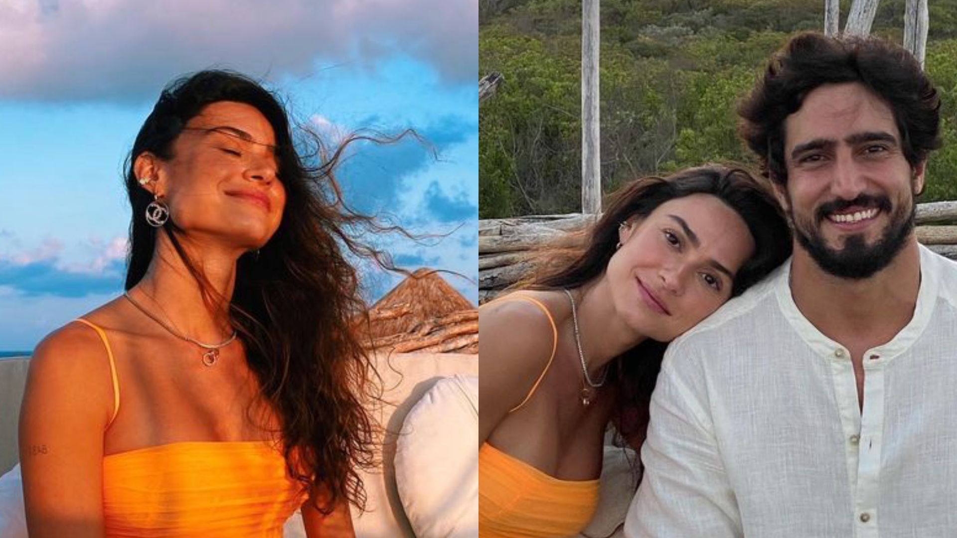 Prestes a completar 9 meses, Thaila Ayala exibe barrigão da gravidez: “Casal lindo!”