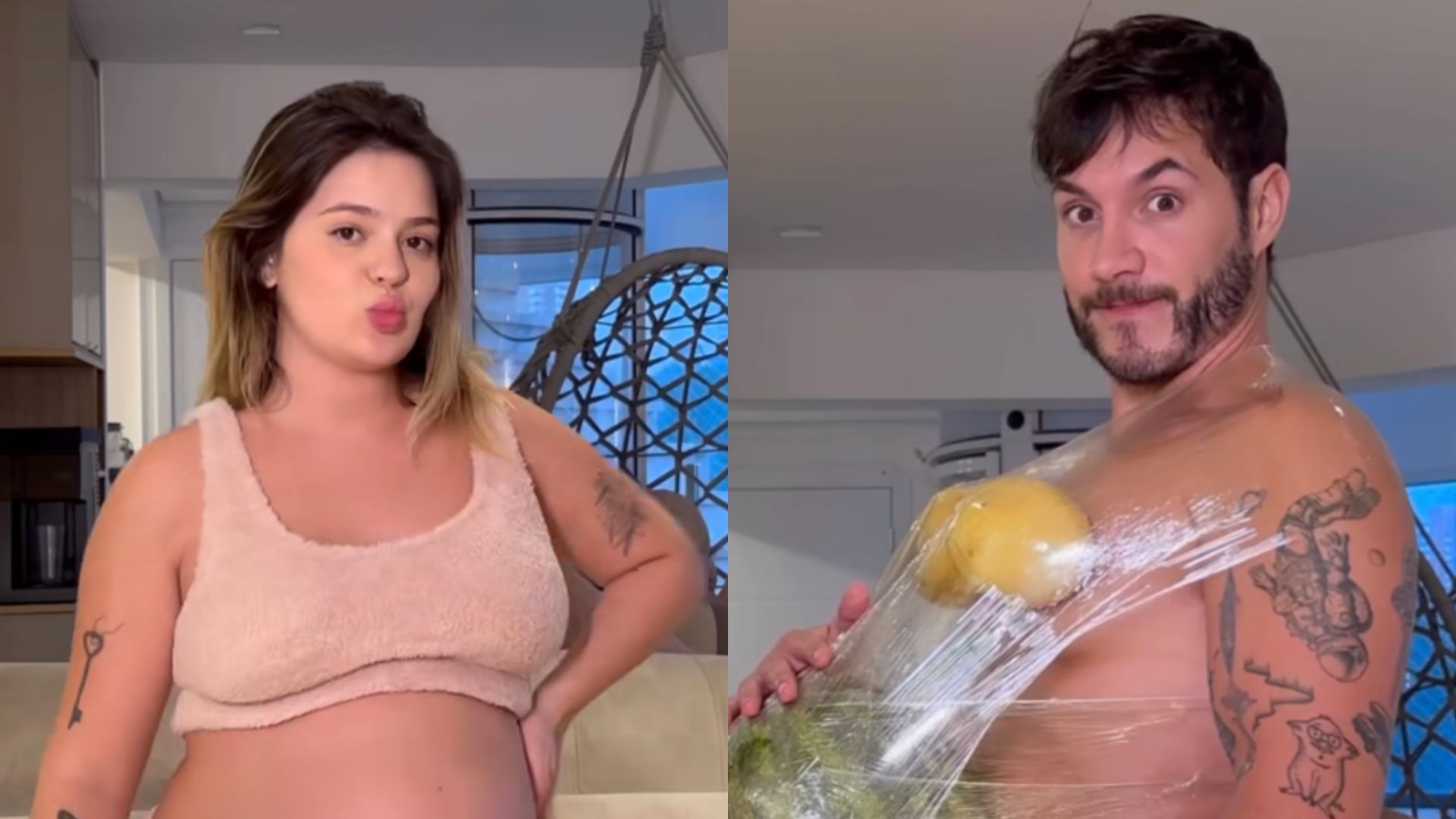 Prestes a completar 8 meses, Viih Tube testa Eliezer com barriga fake