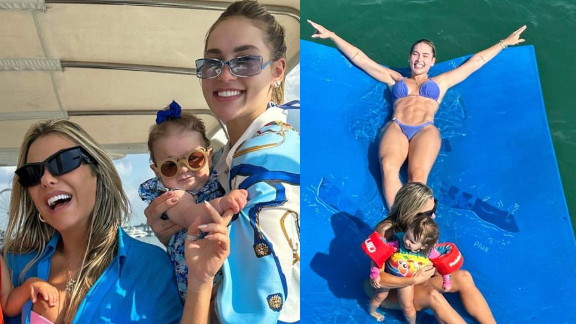 Virginia Fonseca curte iate luxuoso com as filhas e a sogra: “Amo muito!”
