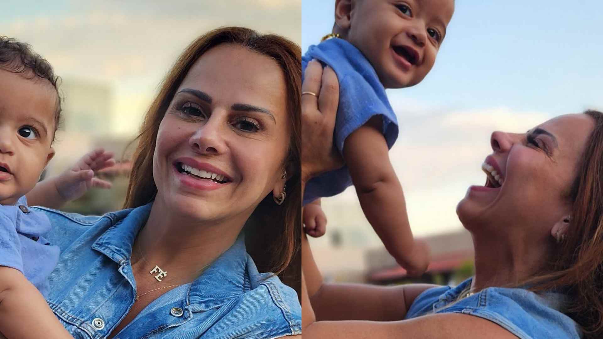 Viviane Araújo encanta os fãs ao surgir combinando o look com o filho: “Dois lindos”