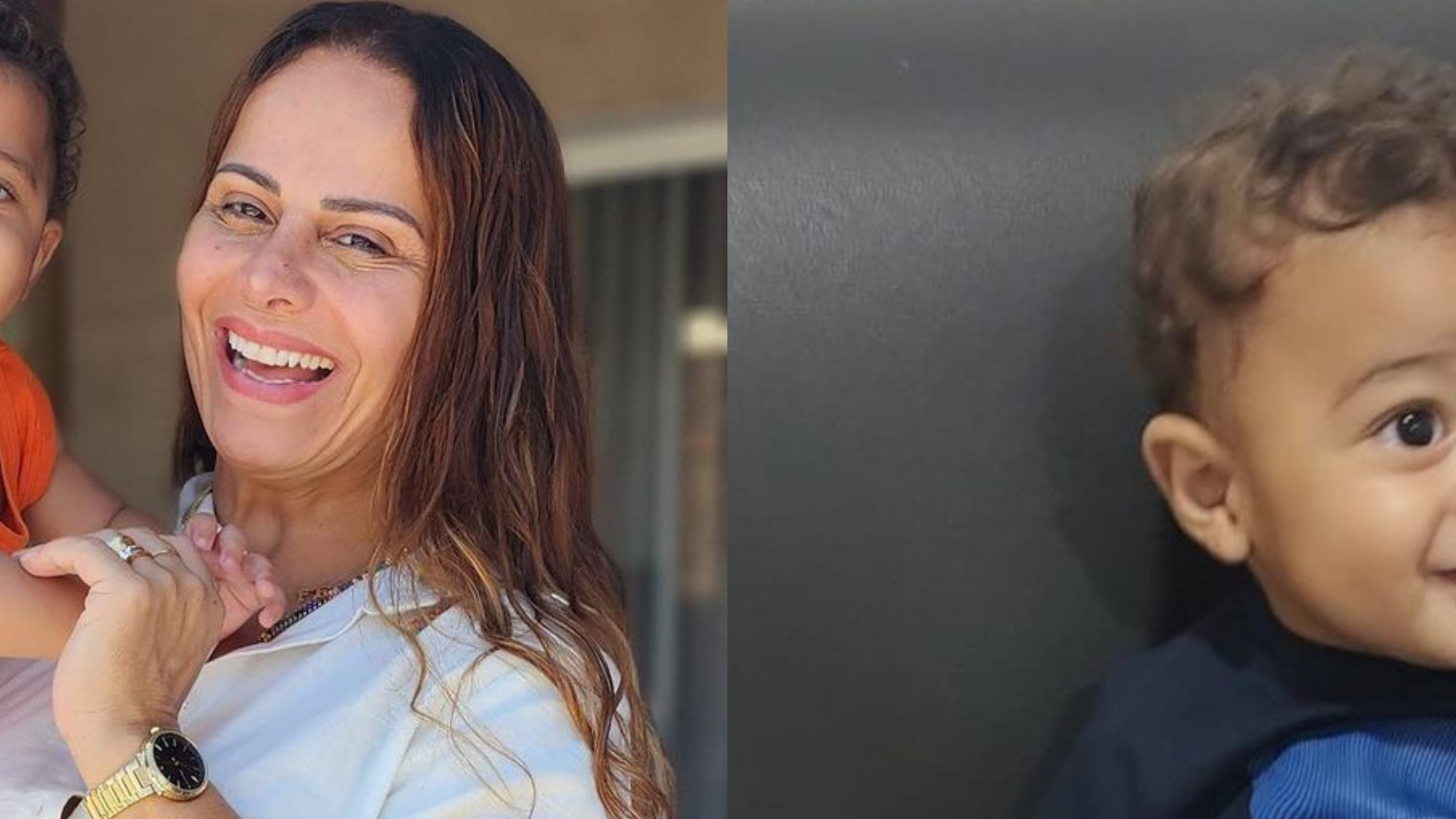 Viviane Araujo leva o filho para dia de trabalho: ”No camarim da minha mamãe”