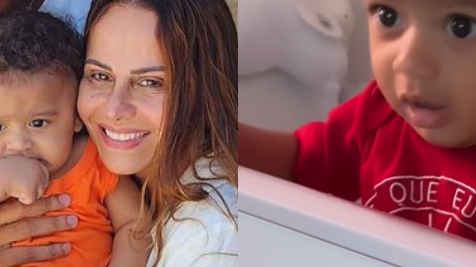 Viviane Araujo se derrete ao ver o filho de 6 meses em pé: “Tempo voa”