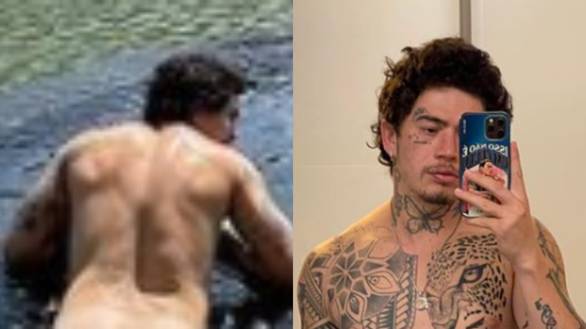 Whindersson aproveita piscina de hotel com bumbum de fora