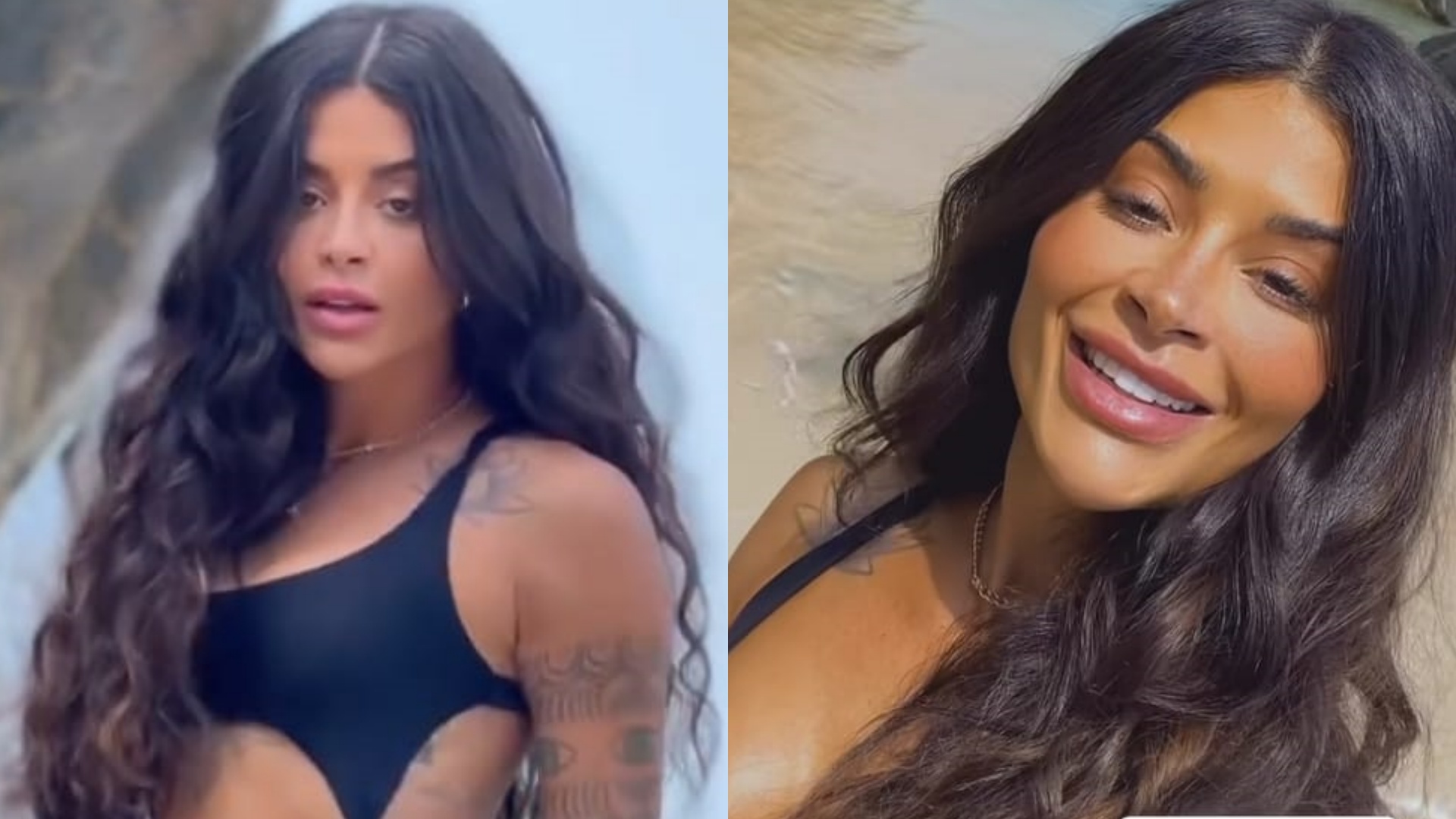 Com look cavadíssimo, Aline Campos esbanja curvas impecáveis na praia: “Perfeição”