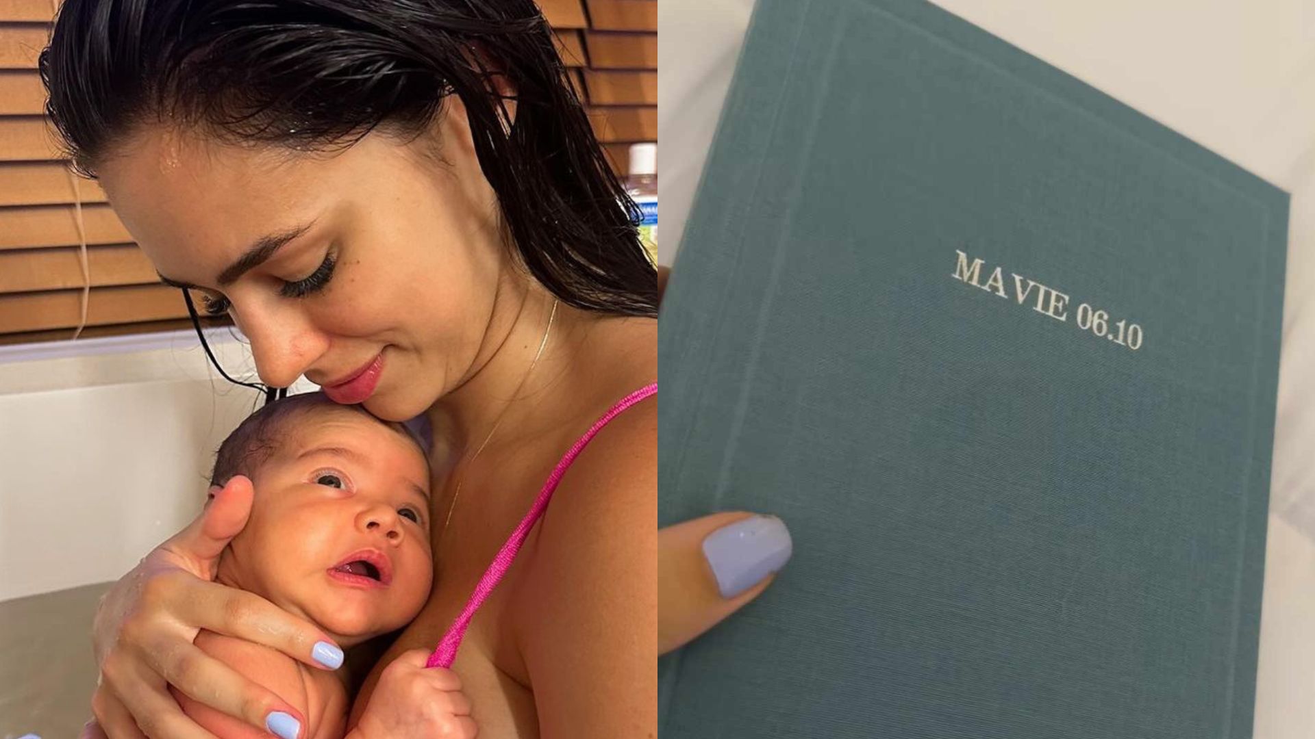 Bruna Biancardi mostra detalhes do álbum de fotos do nascimento de Mavie
