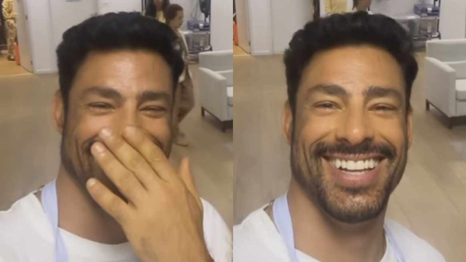 Cauã Reymond se diverte com presente inusitado da produção de ‘Terra e Paixão’