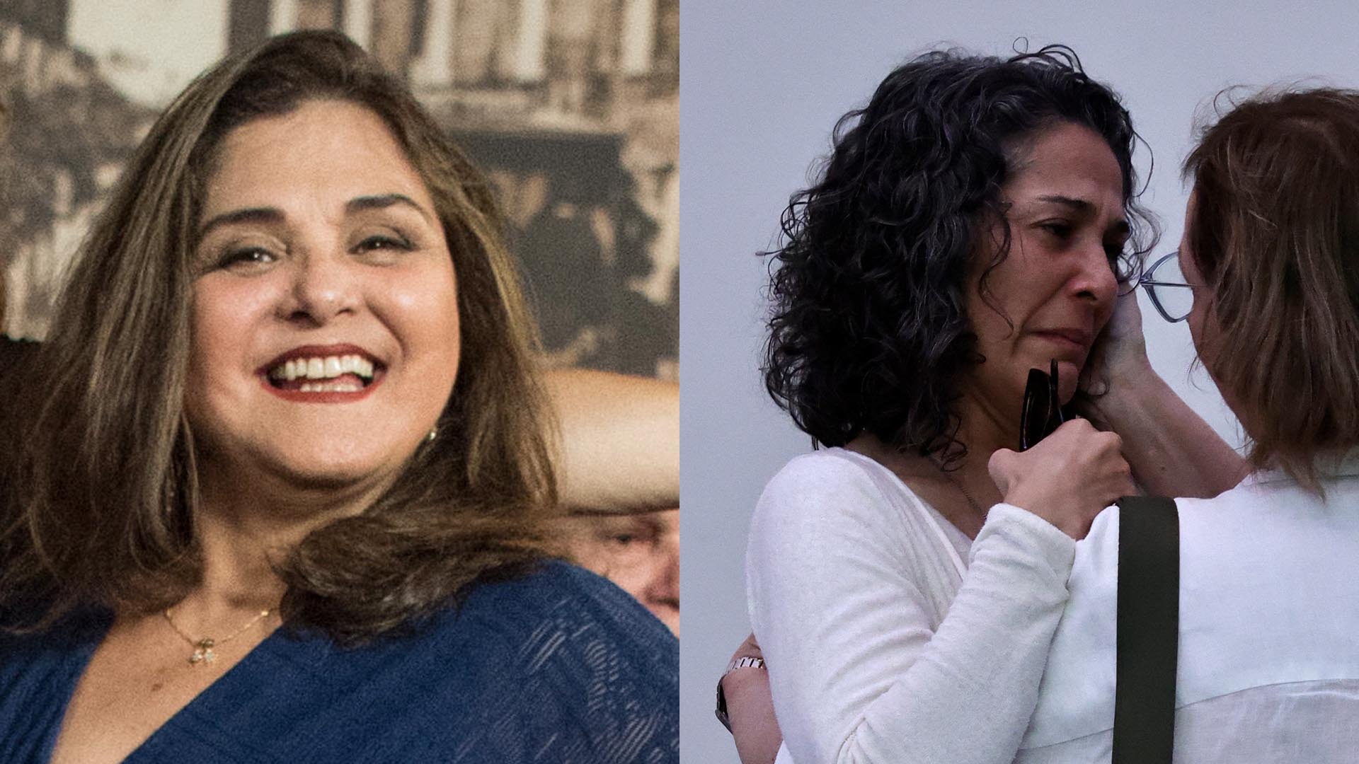 Filha da atriz Elizangela se emociona no velório da mãe no RJ