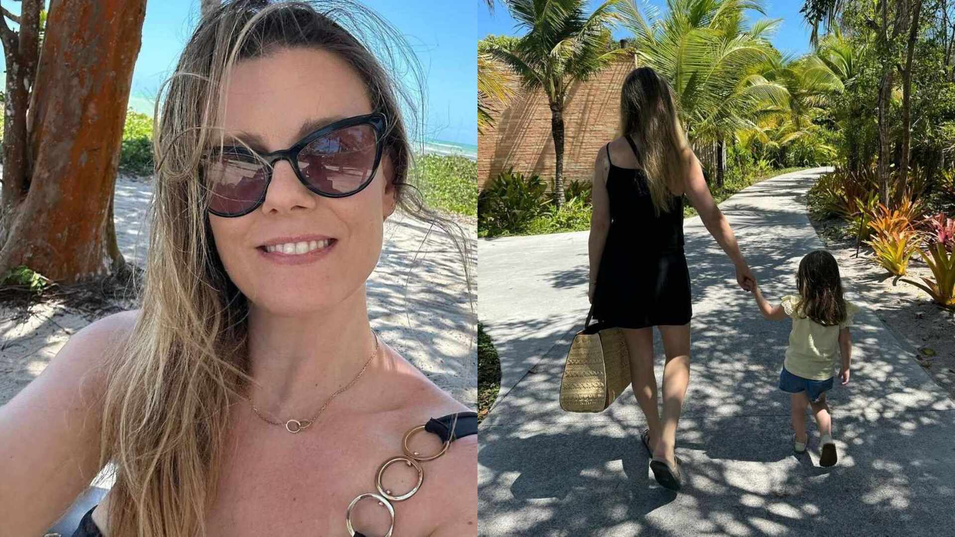 Esposa de Tiago Leifert dá show de beleza em foto na praia: ‘Fiquei gatinha’