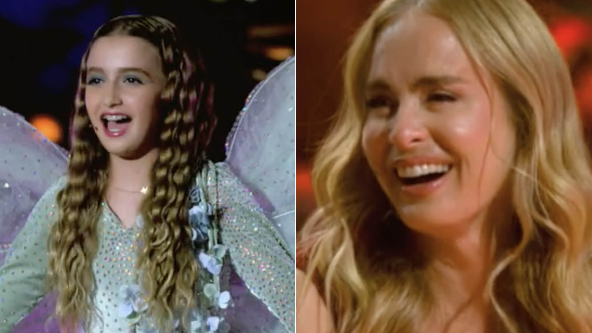 Eva Huck rouba a cena ao cantar e dançar para Angélica no Domingão com Huck
