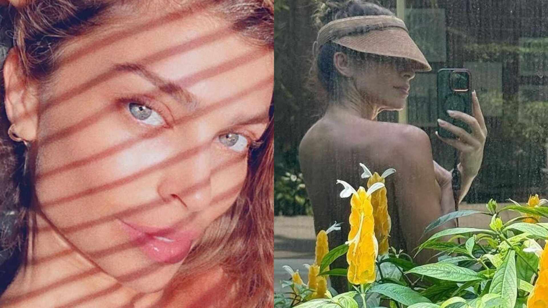 Grazi Massafera faz topless em fotos misteriosas e causa: ‘Natureza e sapequices’
