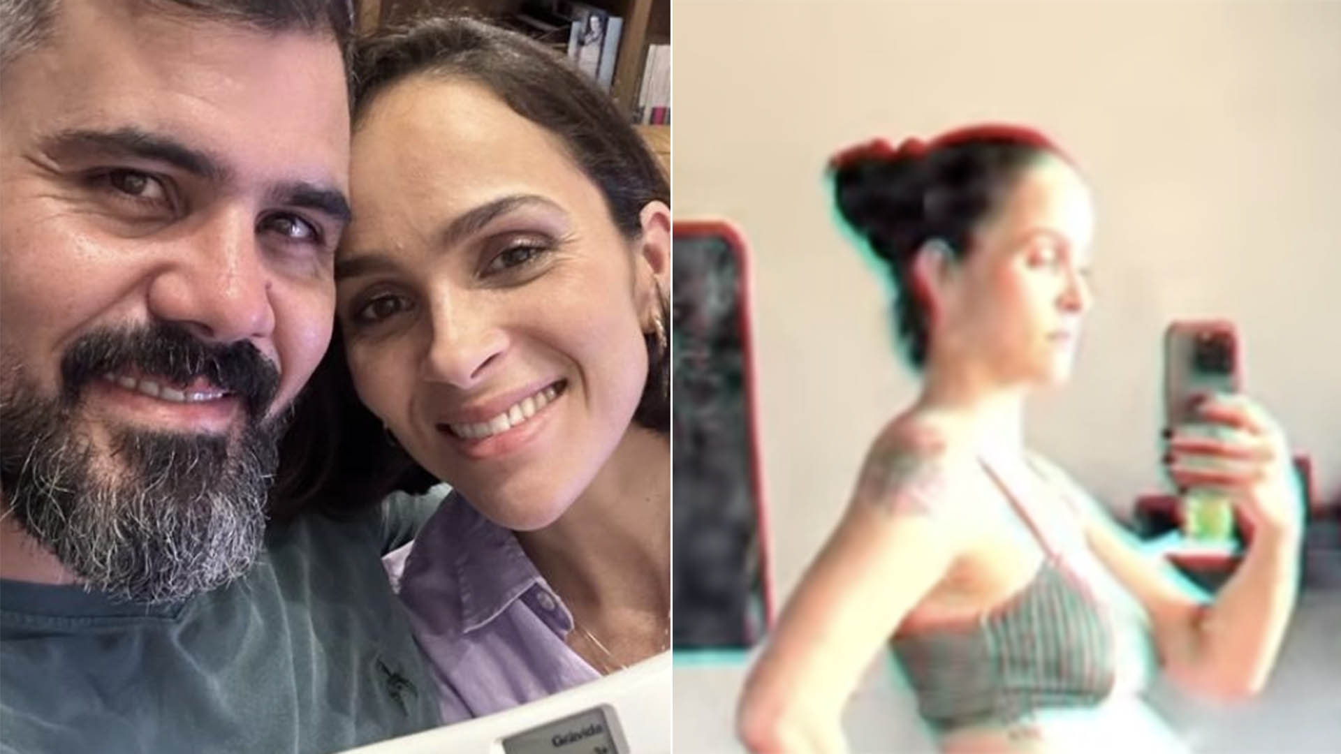 Esposa de Juliano Cazarré exibe o barrigão da gestação do sexto filho