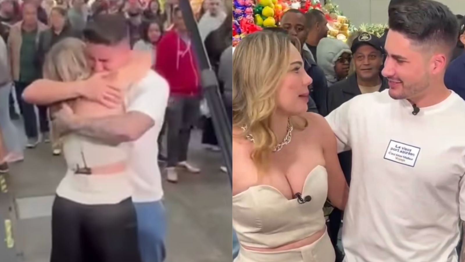 Lucas Souza se emociona ao reencontrar Rachel Sheherazade após ‘A Fazenda’