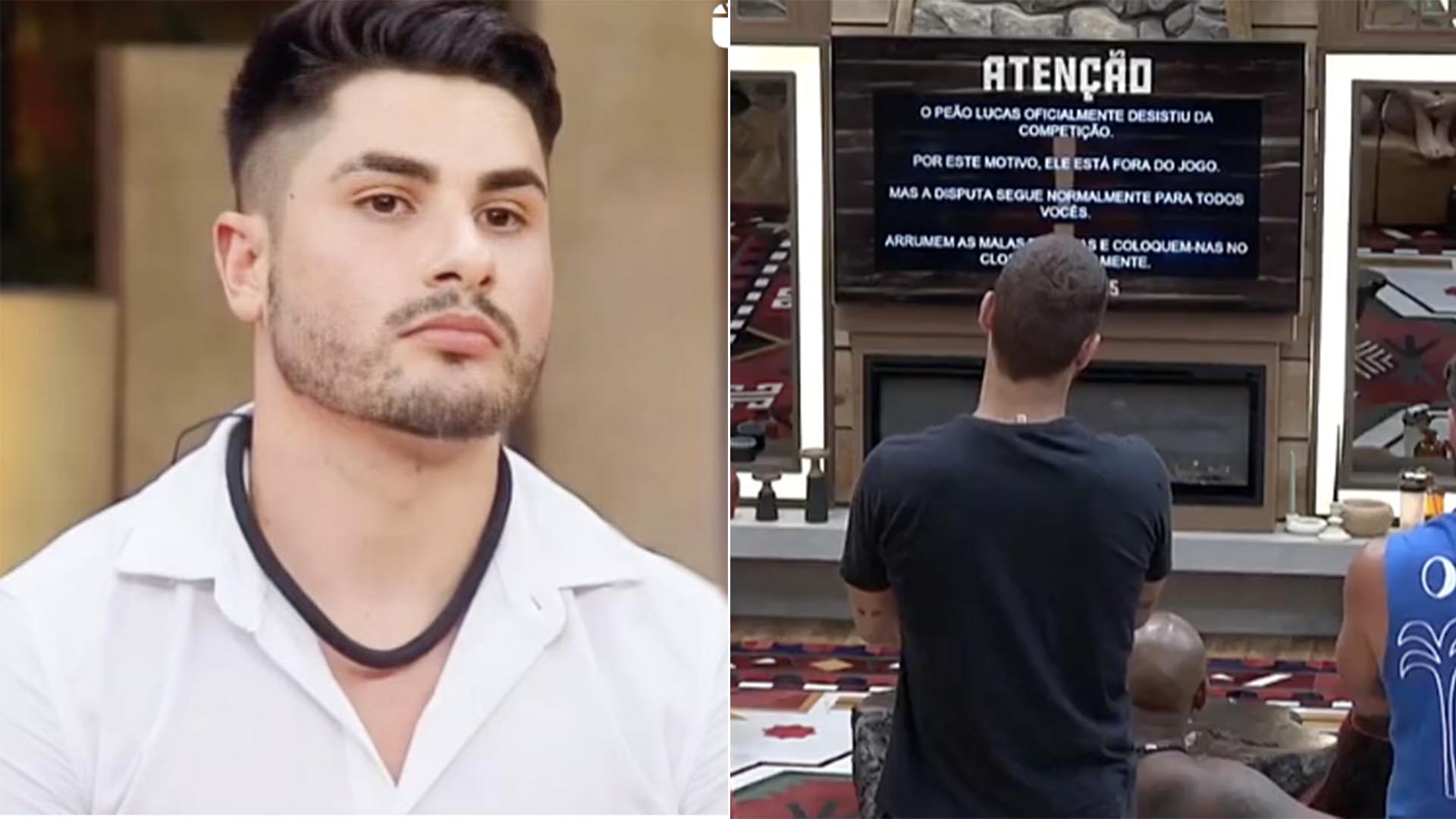 A Fazenda 15: É oficial! Lucas Souza desiste do reality show e pede para sair