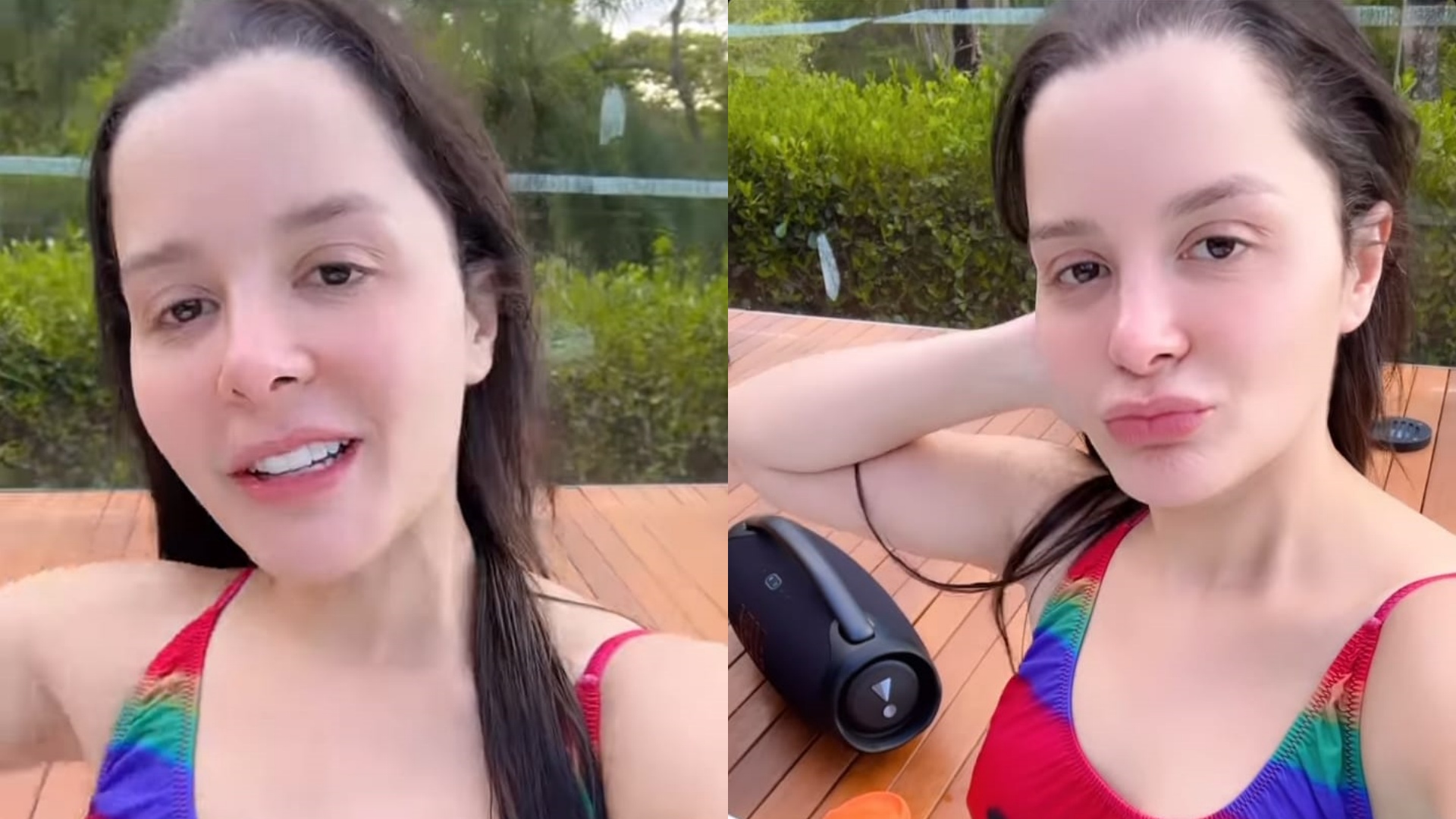Tá solteira? Maraisa surge sem aliança ao curtir o dia na piscina