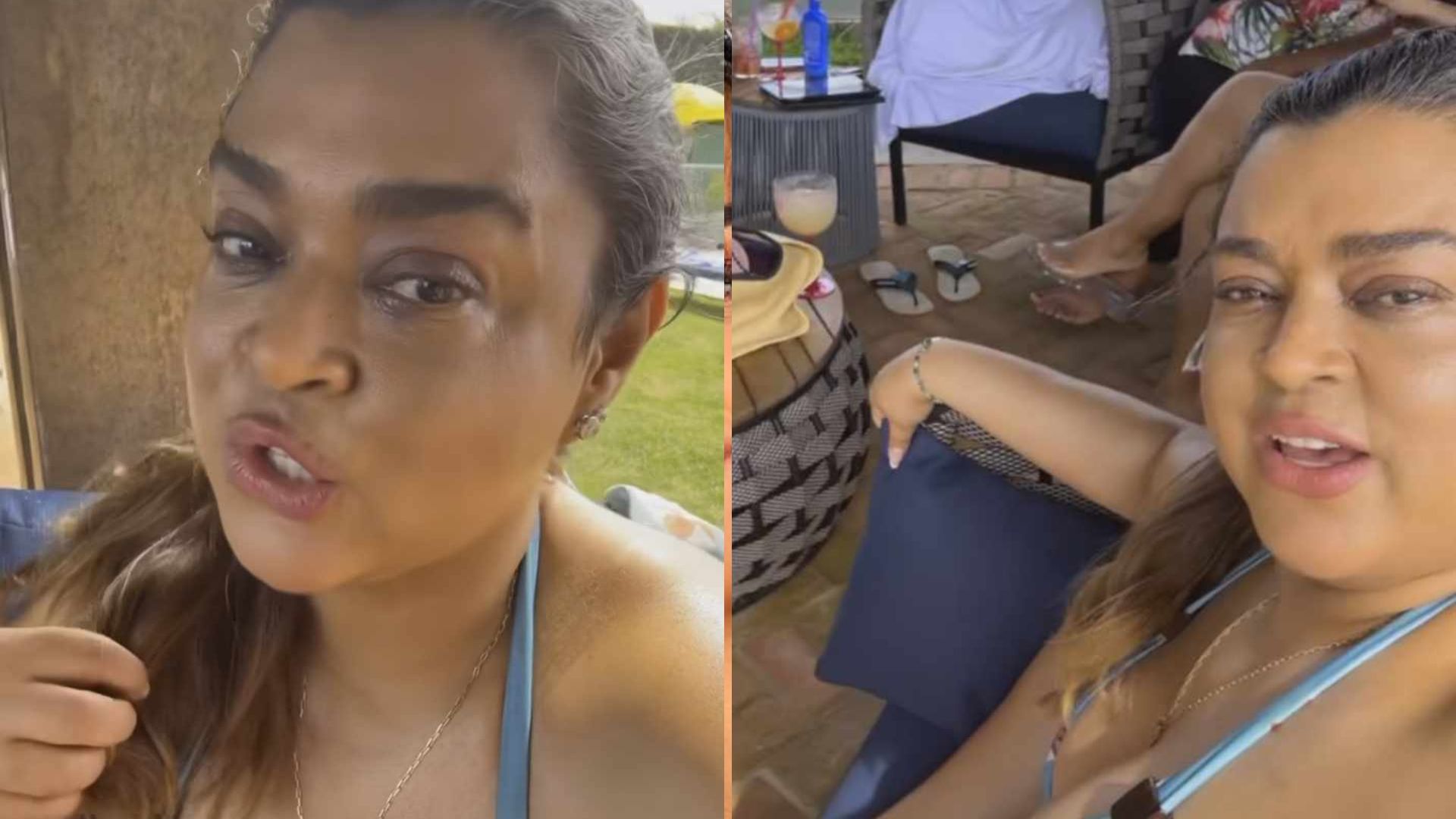Preta Gil aproveita dia de sol na piscina e se anima com os amigos: “Agora sim!”