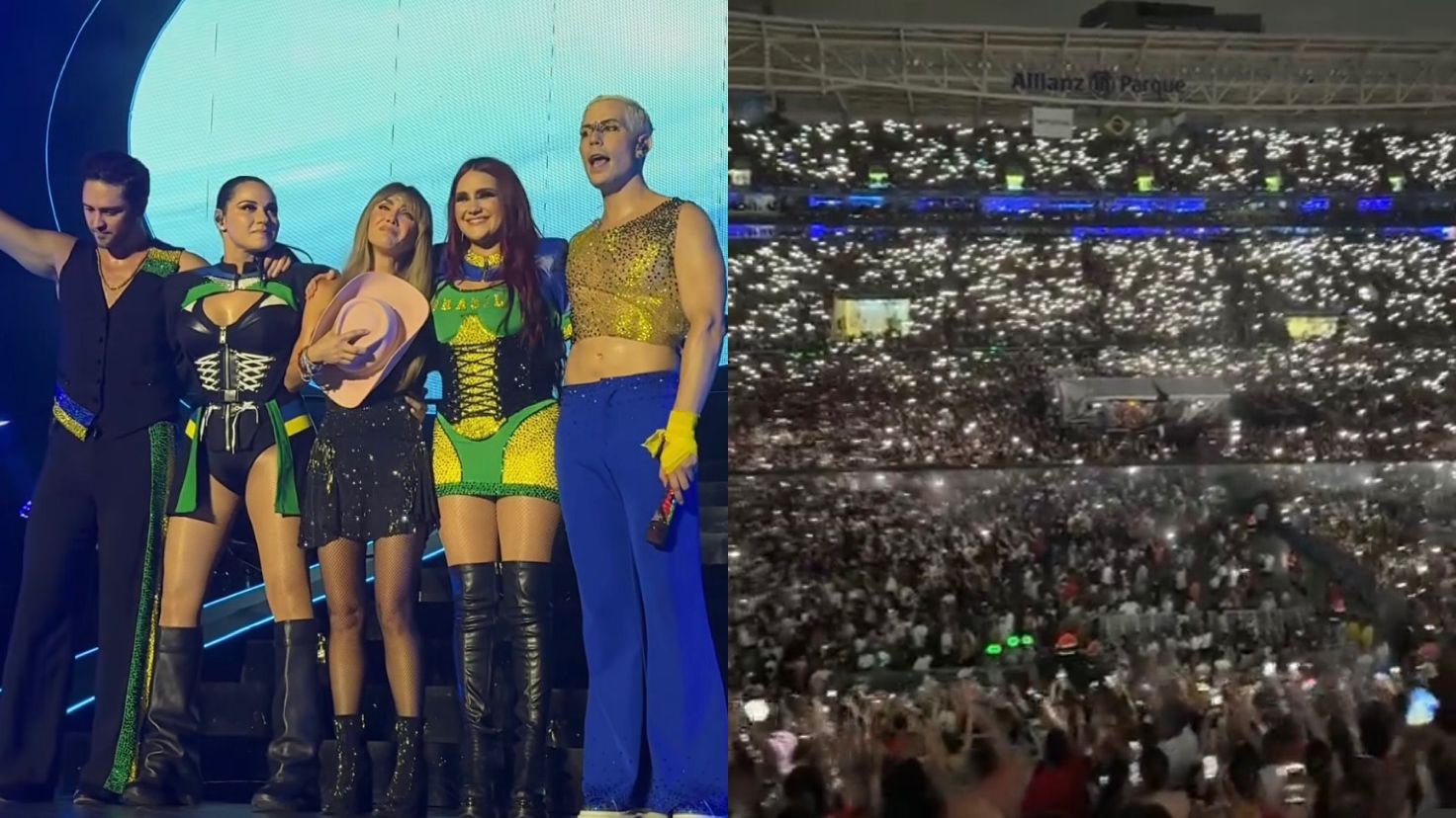 Sem Anahí, brasileiros cantam partes da cantora em show do RBD em São Paulo